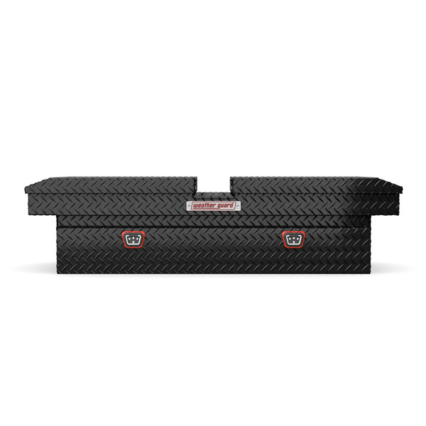 WEATHER GUARD 114-5-04 Gull Wing Cross Box, 71.5" x 27.5" x 18.5", Full Extra Wide Truck Bed Toolbox, Gloss Black - Weather Guard