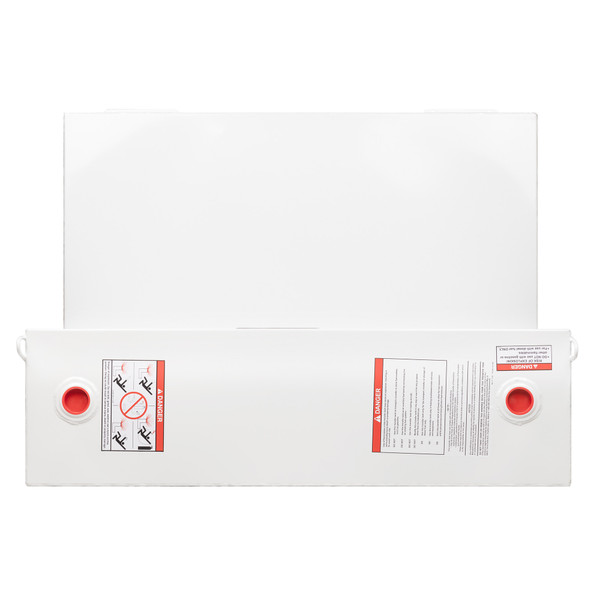 WEATHER GUARD 110 Gallon L-Shape Steel Transfer Tank 362-3-02, Diesel/Hydraulic Fluid, White Finish, Vented Cap