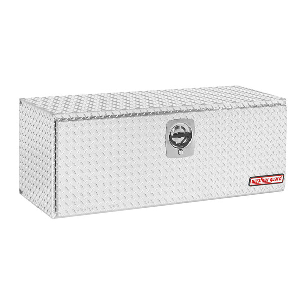 Weather Guard 648-0-02, 8.6 Cu Ft, 48" x 18" x 19" Aluminum Underbed Tool Box, Diamond Plate Clear Coat - Weather Guard