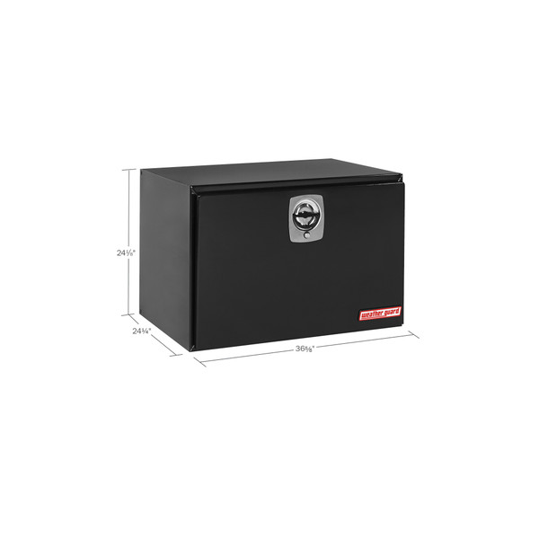 WEATHER GUARD 12.1 Cu Ft, 36.63"L x 24.25"W x 24.13"H Steel Underbed Tool Box 538-5-02, Heavy Duty Welded, Gloss Black