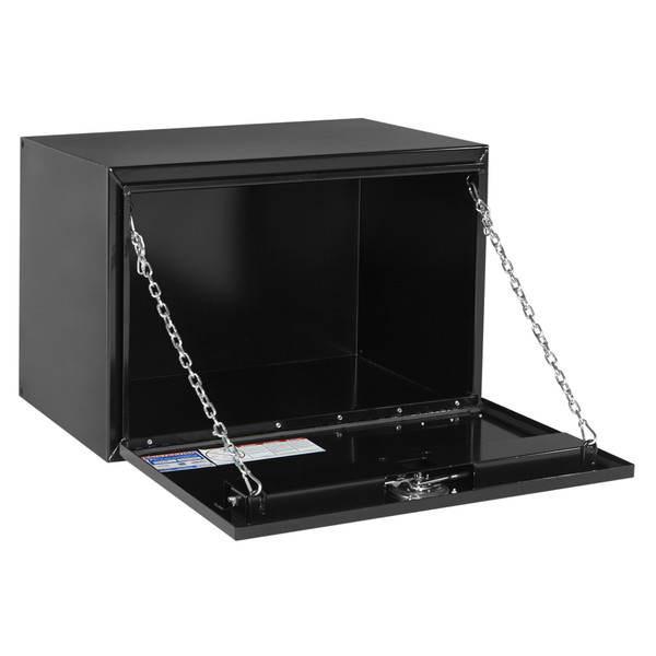 WEATHER GUARD 12.1 Cu Ft, 36.63"L x 24.25"W x 24.13"H Steel Underbed Tool Box 538-5-02, Heavy Duty Welded, Gloss Black