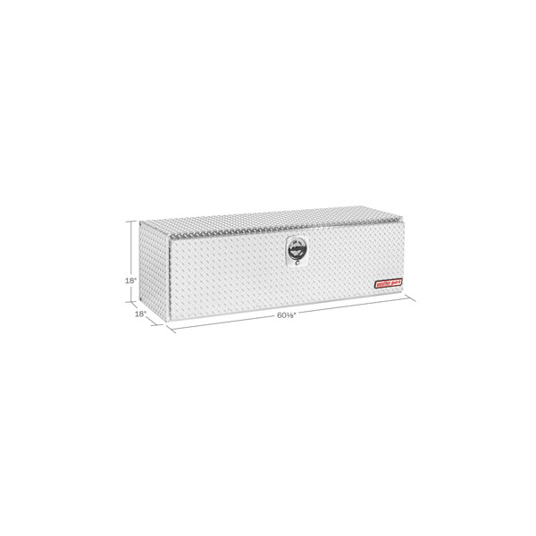 WEATHER GUARD 660-0-02 11.2 cu ft, 60" x 18" x 18" Aluminum Underbed Truck Tool Box, Diamond Plate Clear Coat