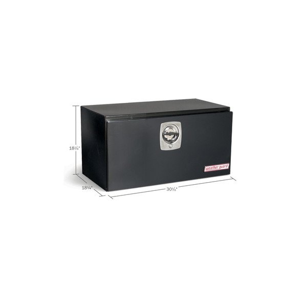 Weather Guard 530-5-02, 5.6 Cu Ft, 30" x 18" x 18" Steel Underbed Tool Box, Heavy Duty Welded, Gloss Black