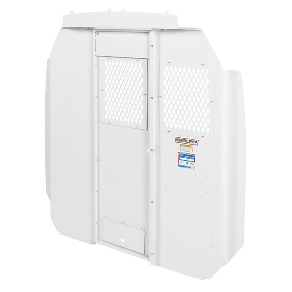Weather Guard 96312-3-01 Mid-Roof Full Bulkhead Screen, 68.75" x 68.75" x 4", White Steel Powder Coat Van Partition - Weather Guard