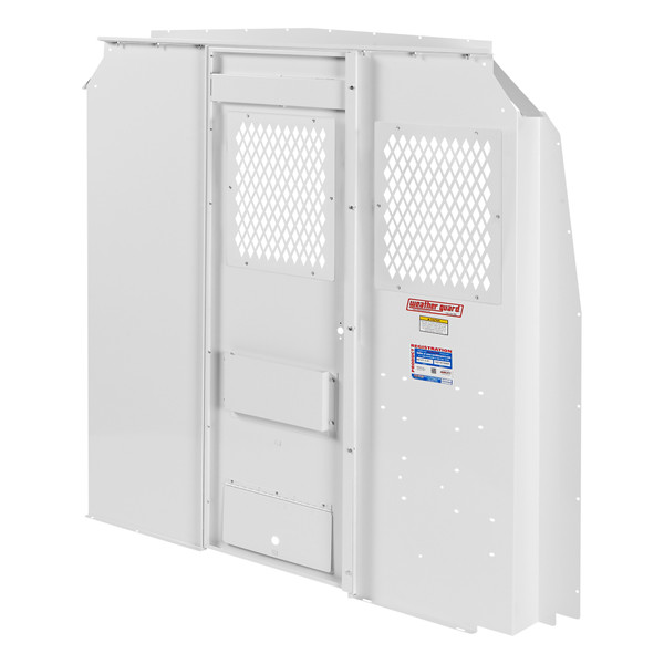 Weather Guard 96122-3-01 High Bulkhead Screen, 66.25"H x 69.25"W x 6"D, Mid/High-Roof Van Divider, White Steel