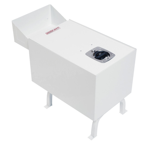 Weather Guard 9012-3-01 Cab Command Center File Box, 2.4 ft, 20"D x 18"H x 13"W, White Steel Van Storage - Weather Guard