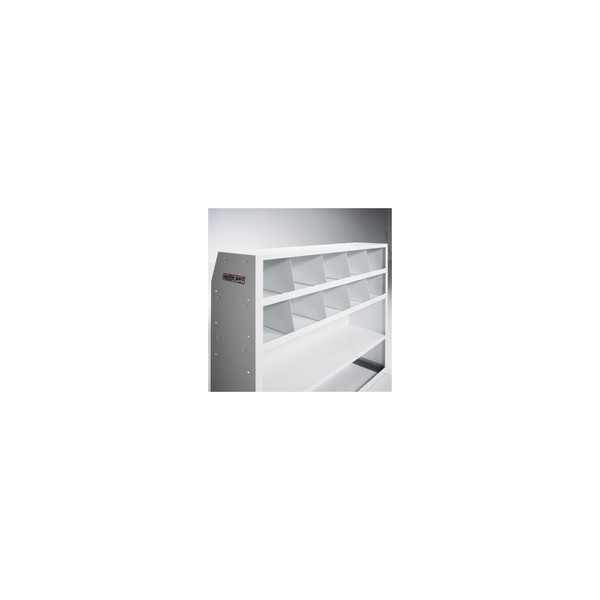 Weather Guard 8401-3-01 Bin Dividers Set of 8, 12" x 6" Steel White Powder Coat Van Storage Organizers - Weather Guard