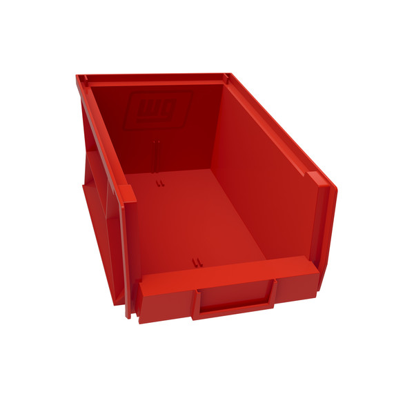 Weather Guard 9859-7-02 Van Storage Bin Set, 6.0 x 6.598 x 15.413, Red Plastic Bins for Van Shelving (3-Pack)