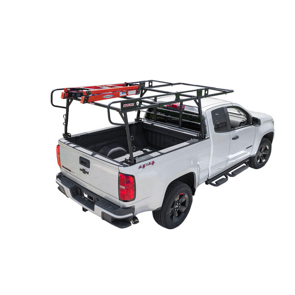 Weather Guard 1000 lbs, 33.38" H x 127.82" L Compact Steel Truck Rack 1345-52-02, No-Drill Bed Rail Mount