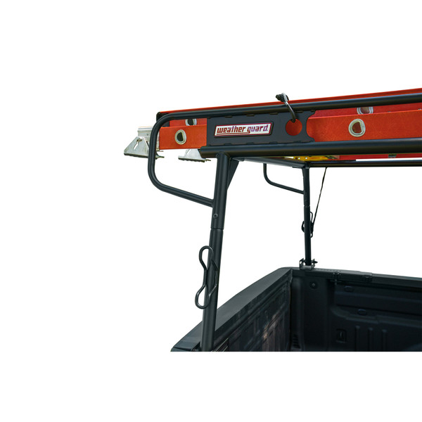 Weather Guard 1000 lbs, 33.38" H x 127.82" L Compact Steel Truck Rack 1345-52-02, No-Drill Bed Rail Mount