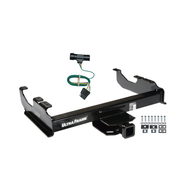 1973-1974 Chevrolet K30 Draw-tite Class 5 Trailer Hitch, 2 Inch Square Receiver Bundle w/ Plug-n-Play T-One Wiring Harness 41938 - Draw-tite