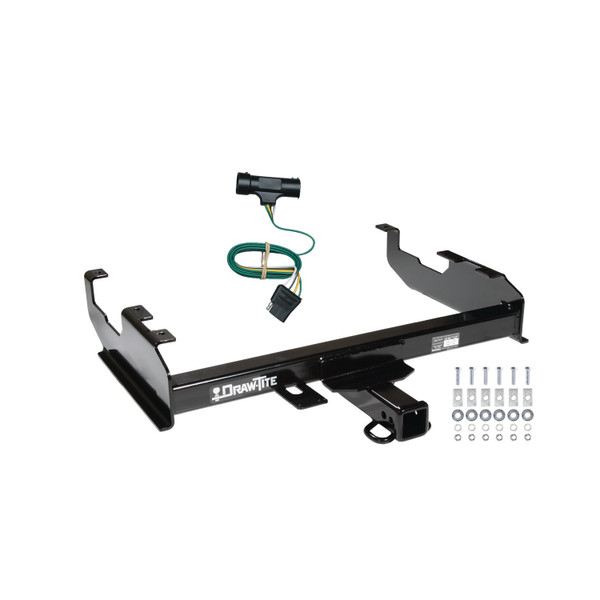 1967-1978 GMC C35 w/8' Bed Draw-tite Class 4 Trailer Hitch, 2 Inch Square Receiver Bundle w/ Plug-n-Play T-One Wiring Harness - Draw-tite
