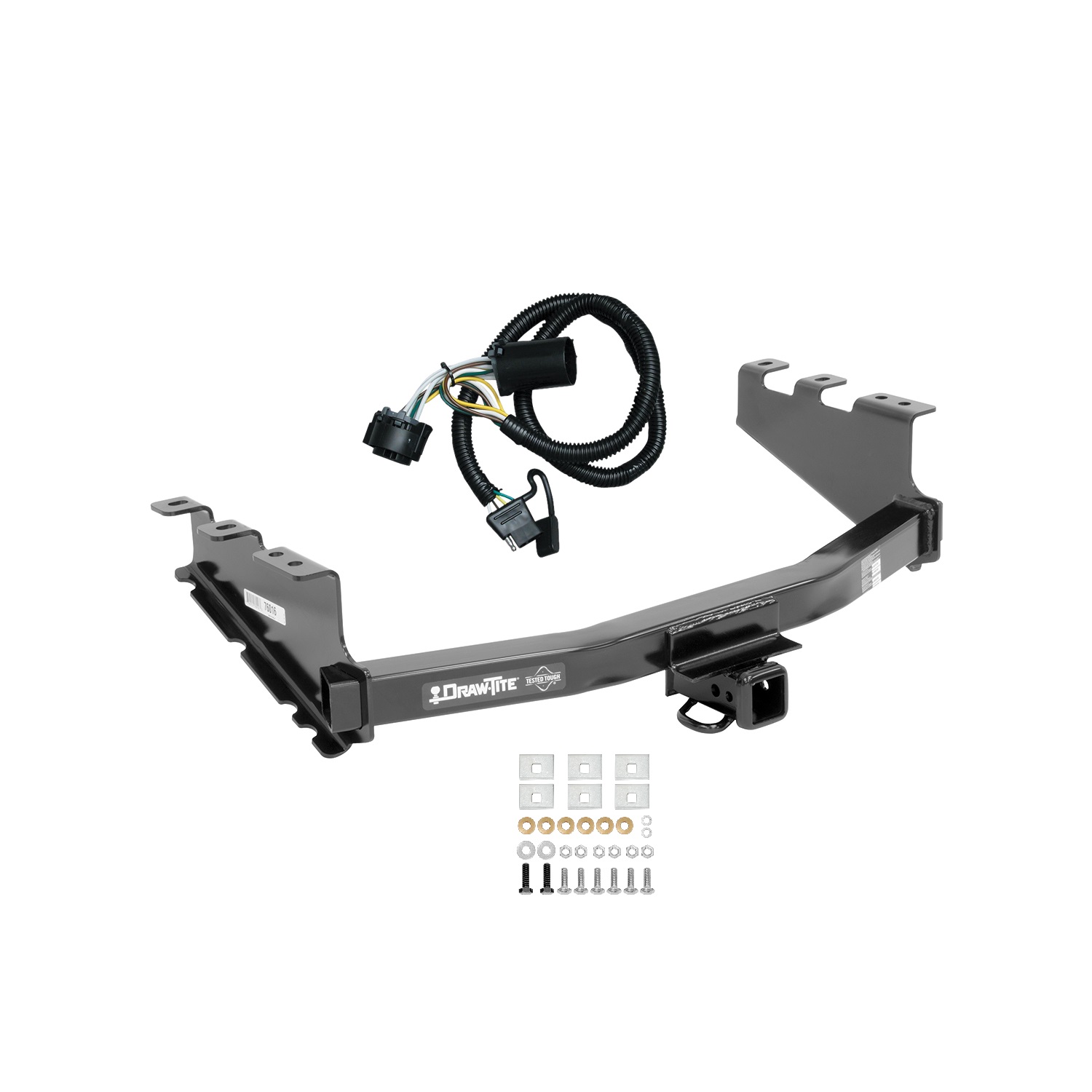 2014-2018 Chevrolet Silverado 1500 Draw-tite Class 4 Trailer Hitch, 2 Inch Square Receiver Bundle w/ Plug-n-Play T-One Wiring Harness thumbnail 0