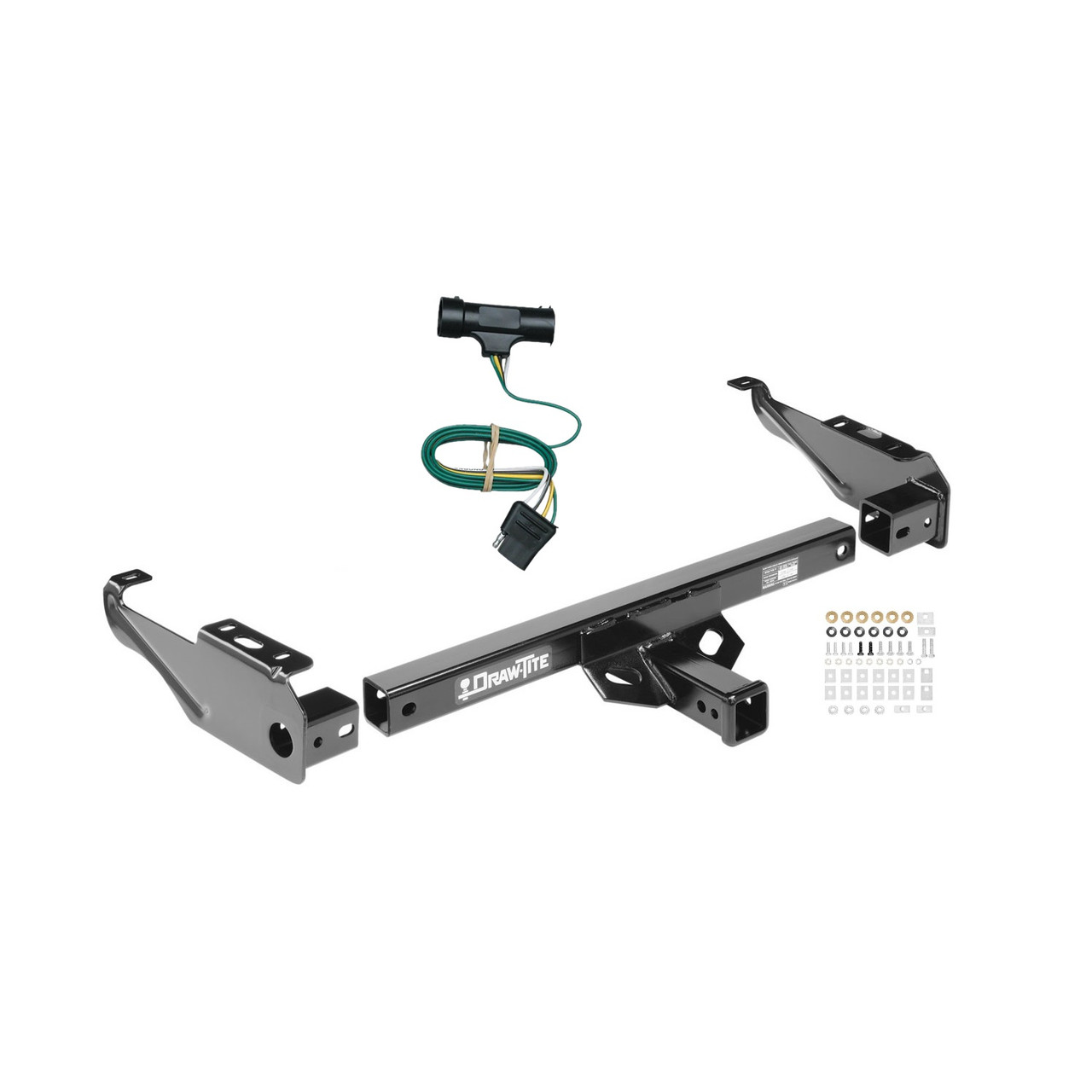 1973-1984 Chevrolet C10 Draw-tite Class 4 Multi-Fit Trailer Hitch, 2 Inch Square Receiver Bundle w/ Plug-n-Play T-One Wiring Harness thumbnail 0