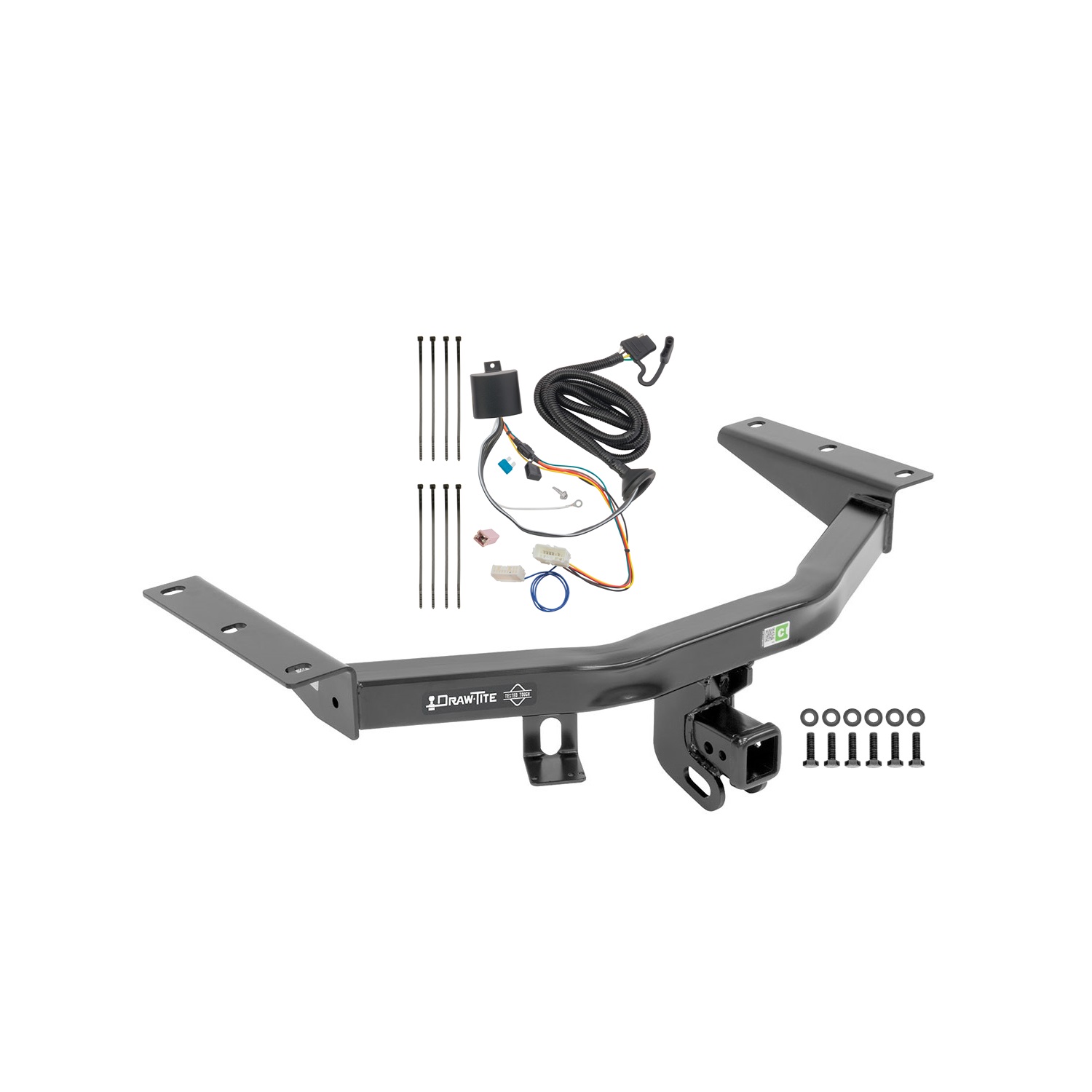 2016-2017 Honda Pilot Draw-tite Class 4 Trailer Hitch, 2 Inch Square Receiver Bundle w/ Plug-n-Play T-One Wiring Harness thumbnail 0