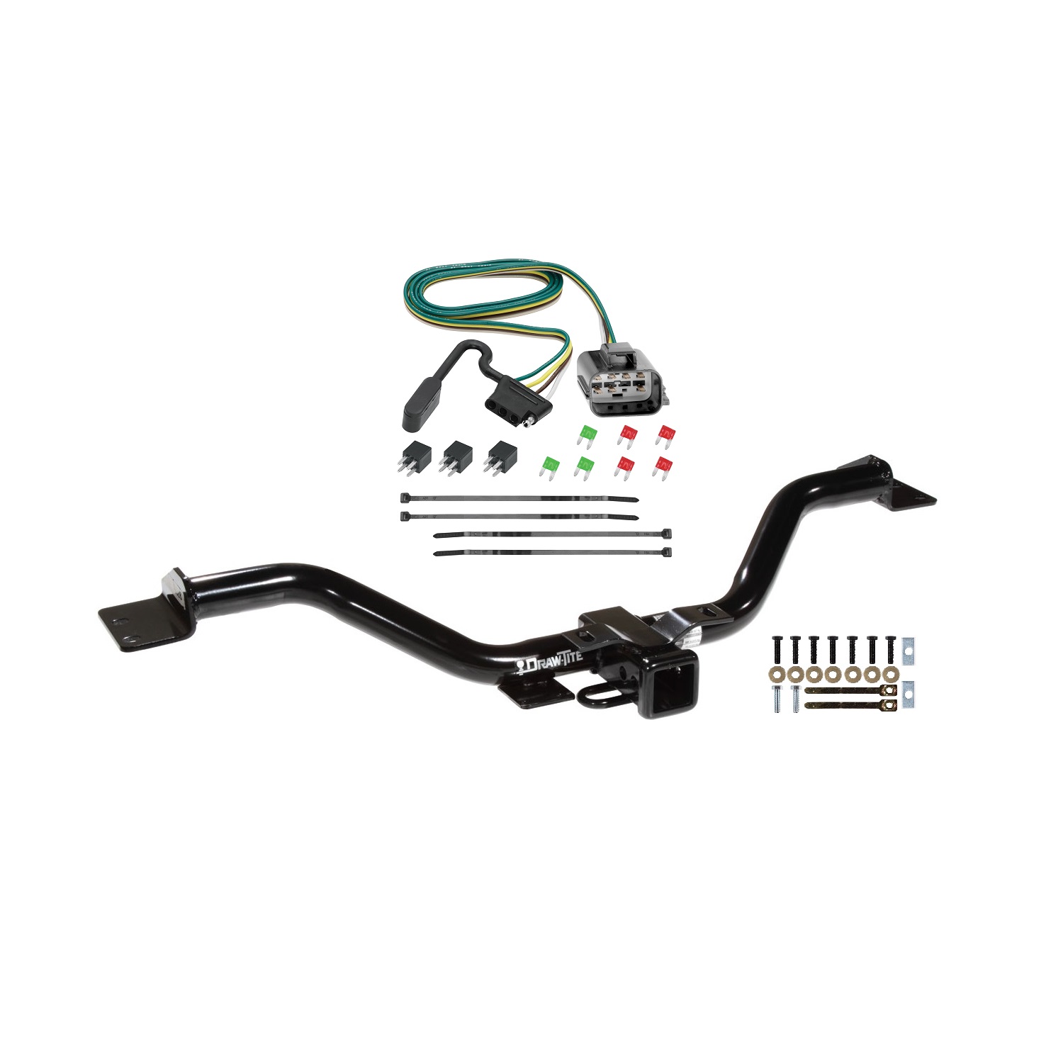 2013-2017 Buick Enclave Draw-tite Class 3 Trailer Hitch, 2 Inch Square Receiver Bundle w/ Plug-n-Play T-One Wiring Harness thumbnail 0