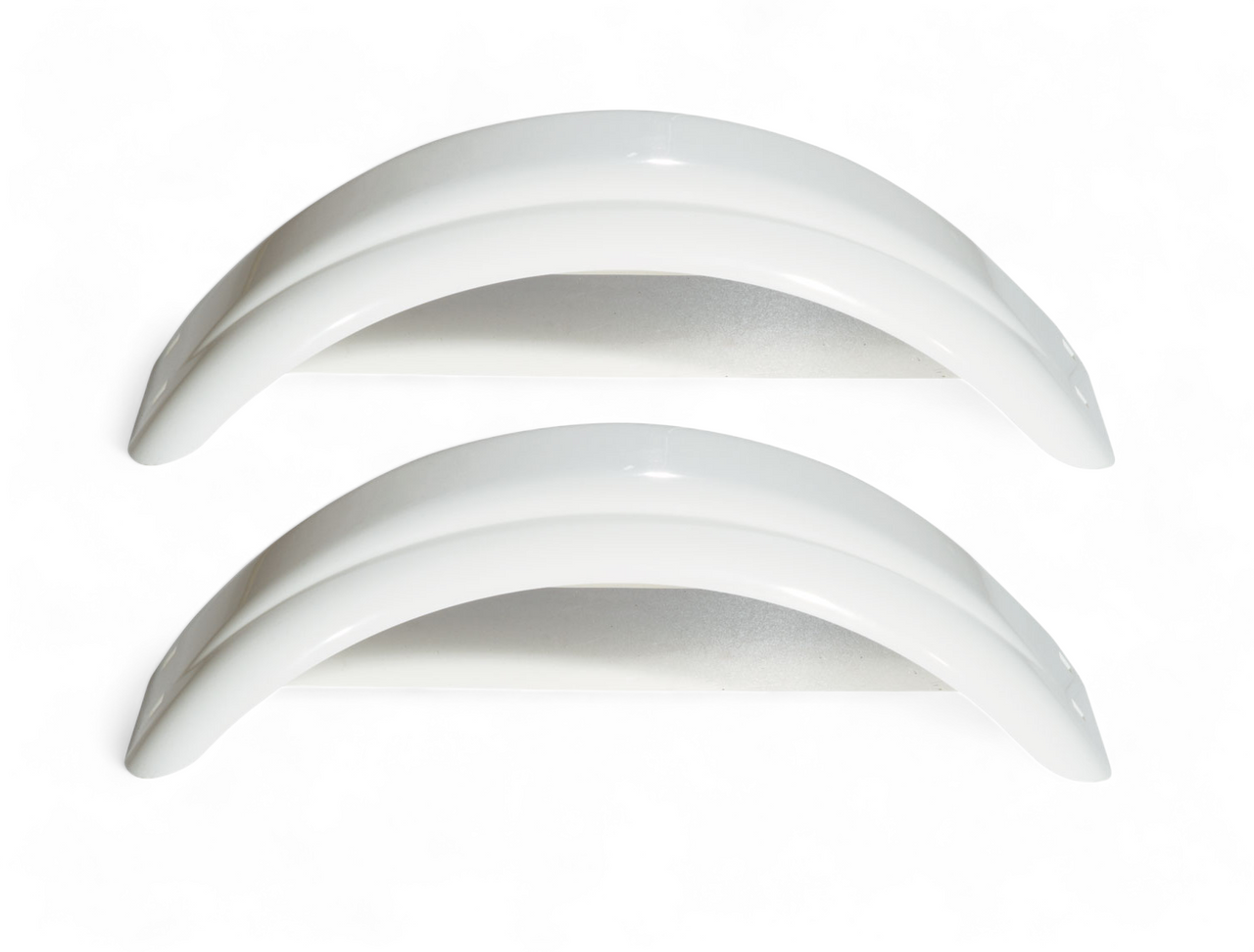 Set of 2, Fulton 8-12 in.No Step White Trailer Fender 008540 thumbnail 0