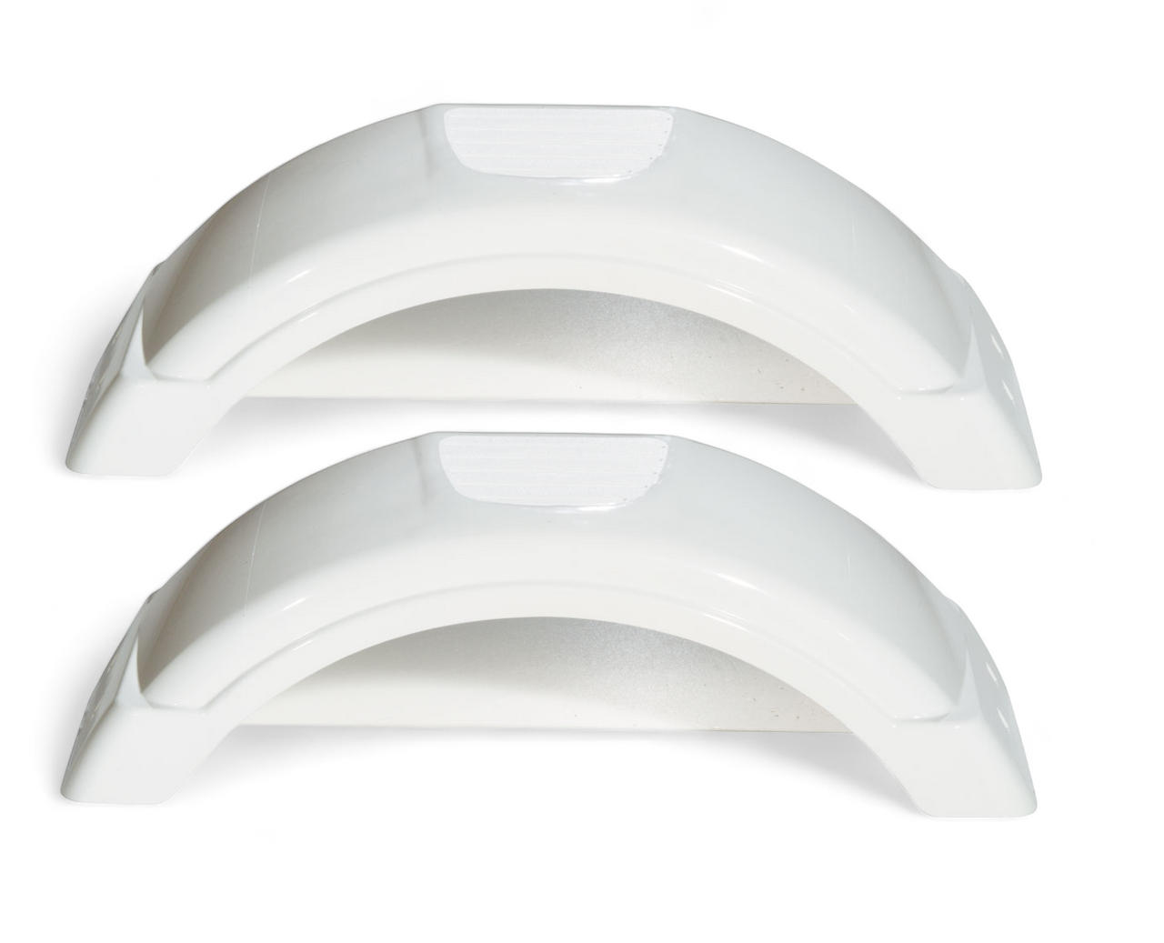 Set of 2, Fulton 8-12 in.No Step White Trailer Fender 008541 thumbnail 0