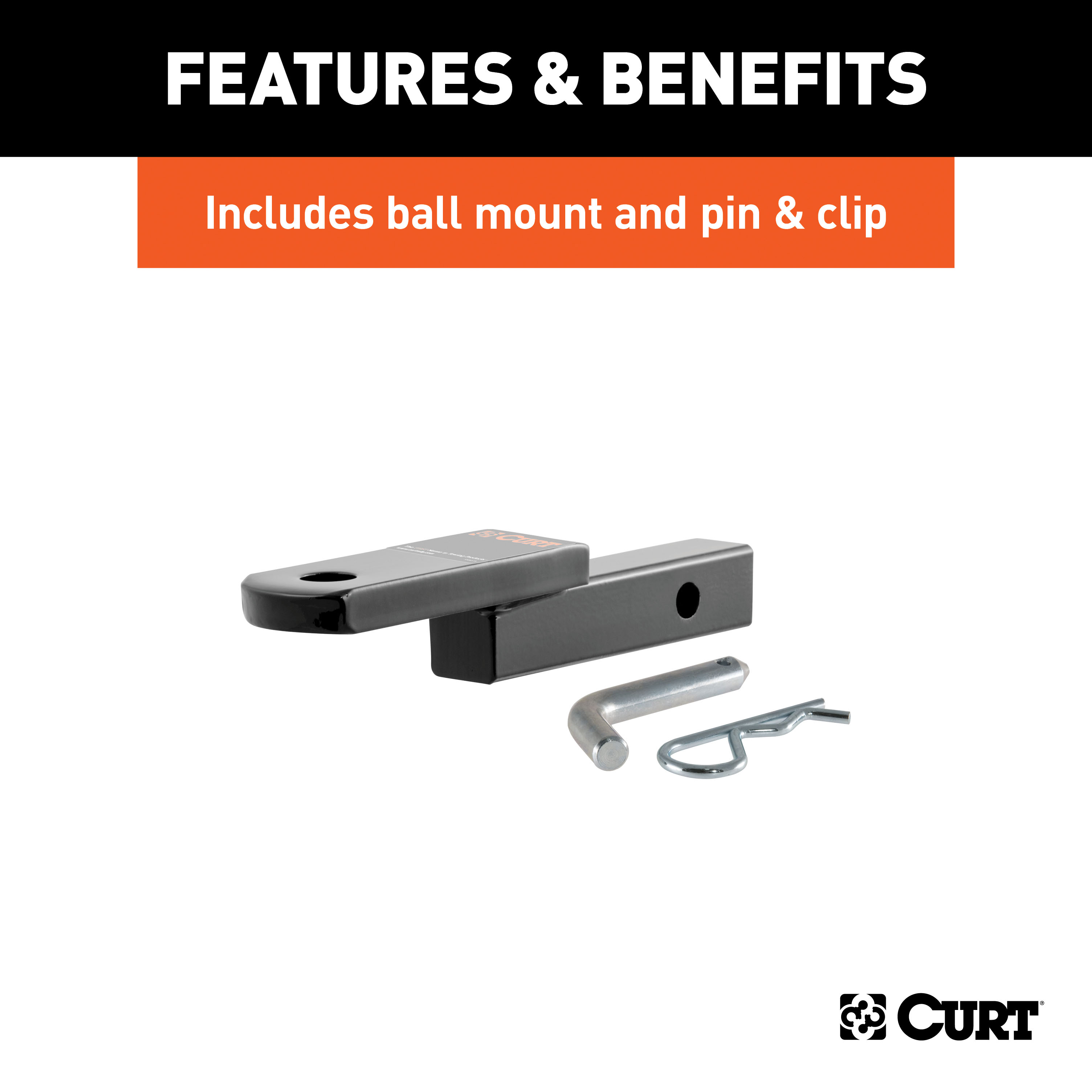 CURT 122963 Class 2 Trailer Hitch with Ball Mount, 1-1/4-In Receiver, Fits Select Ford Taurus thumbnail 5