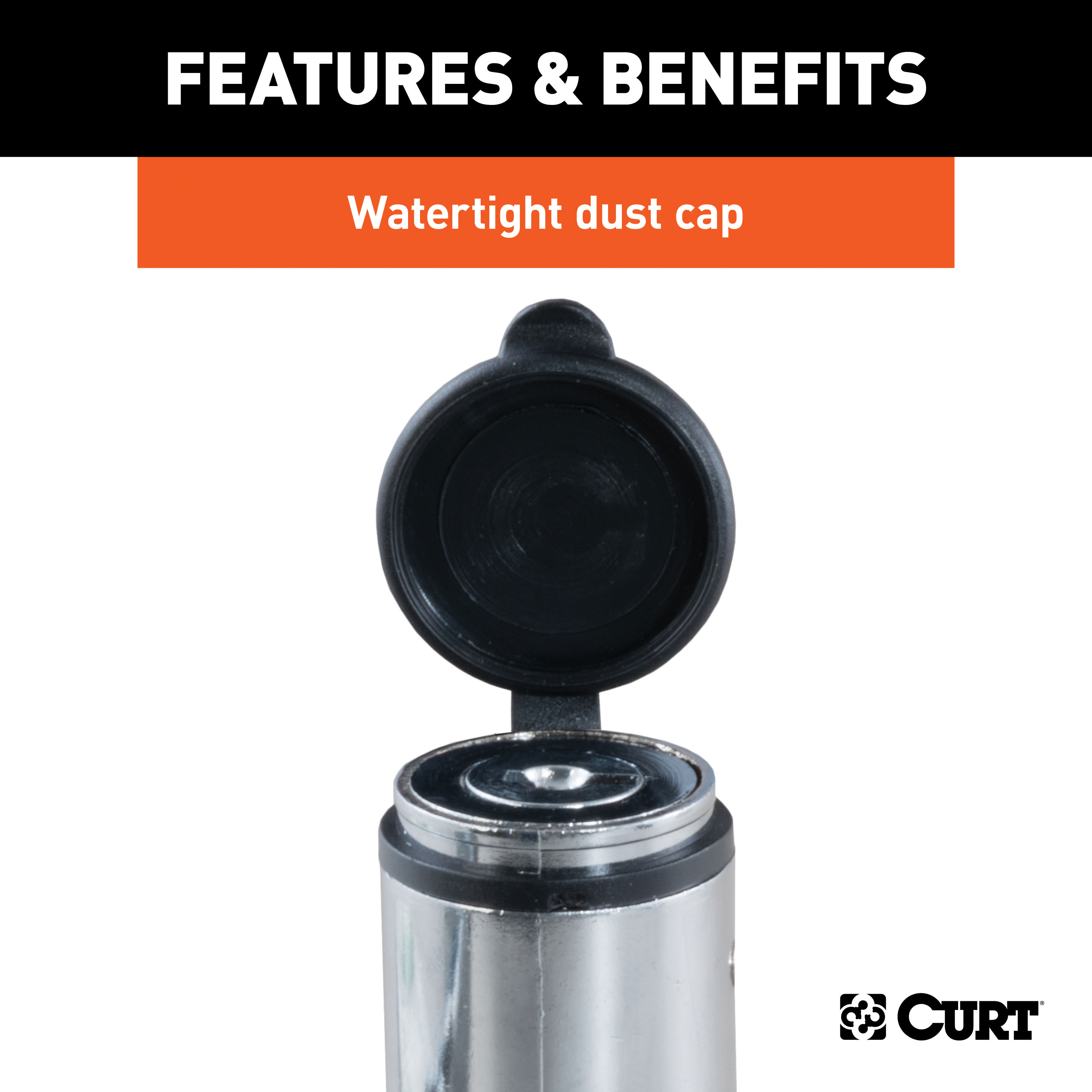 CURT 23501 Trailer Hitch Lock, 1/2-Inch Pin Diameter, Fits 1-1/4-Inch Receiver thumbnail 4