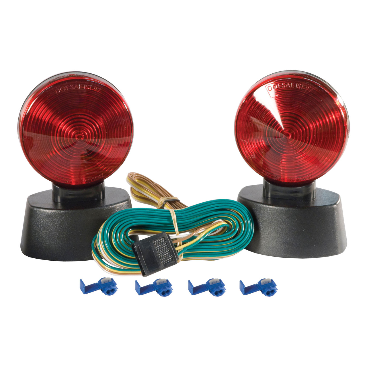CURT 53204 Magnetic Trailer Lights for Dinghy Towing, 4-Pin Flat Plug, Stop Tail Turn, Storage Case thumbnail 5