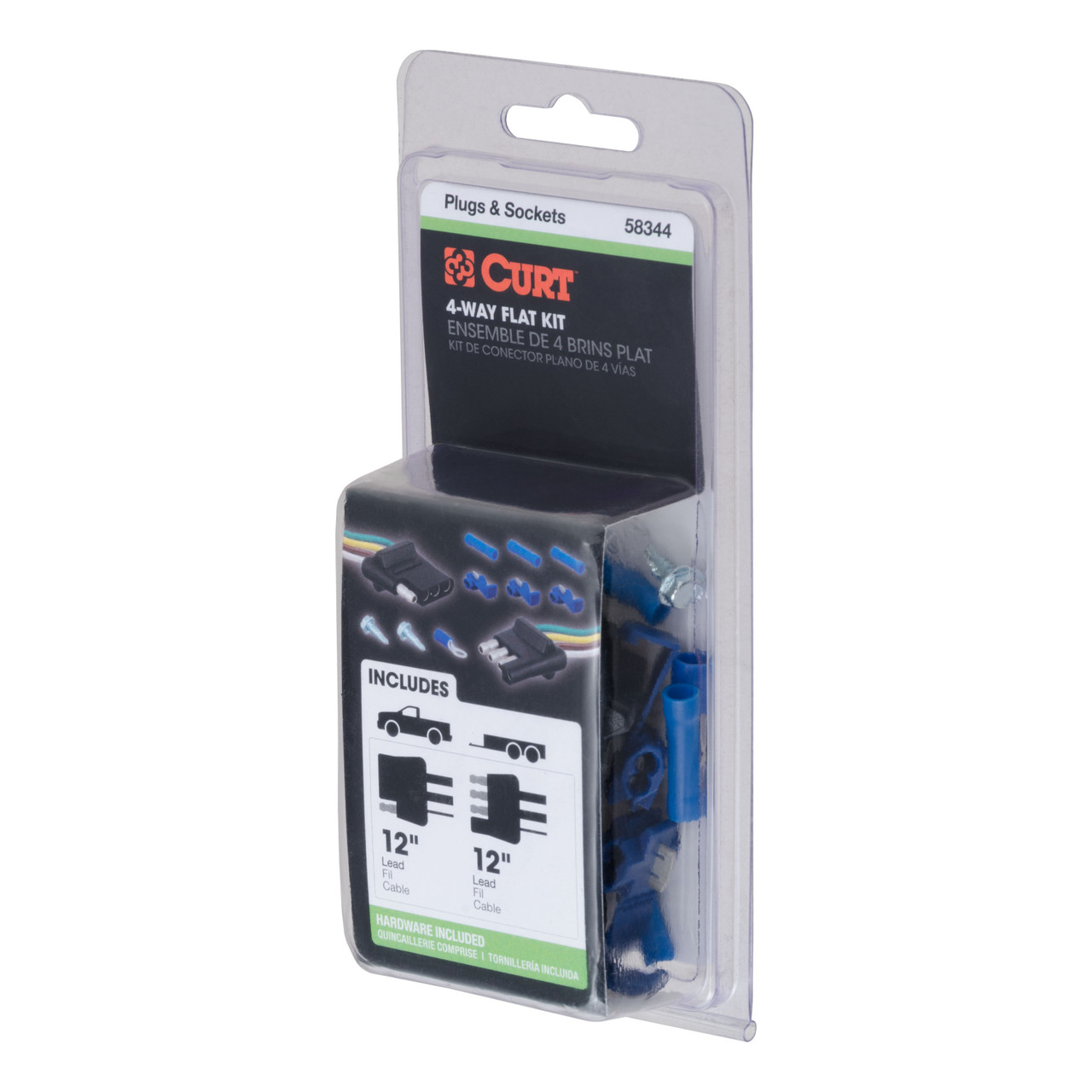 CURT 58344 4-Pin Trailer Wiring Harness, 12-Inch Vehicle-Side and Trailer-Side Wires thumbnail 4