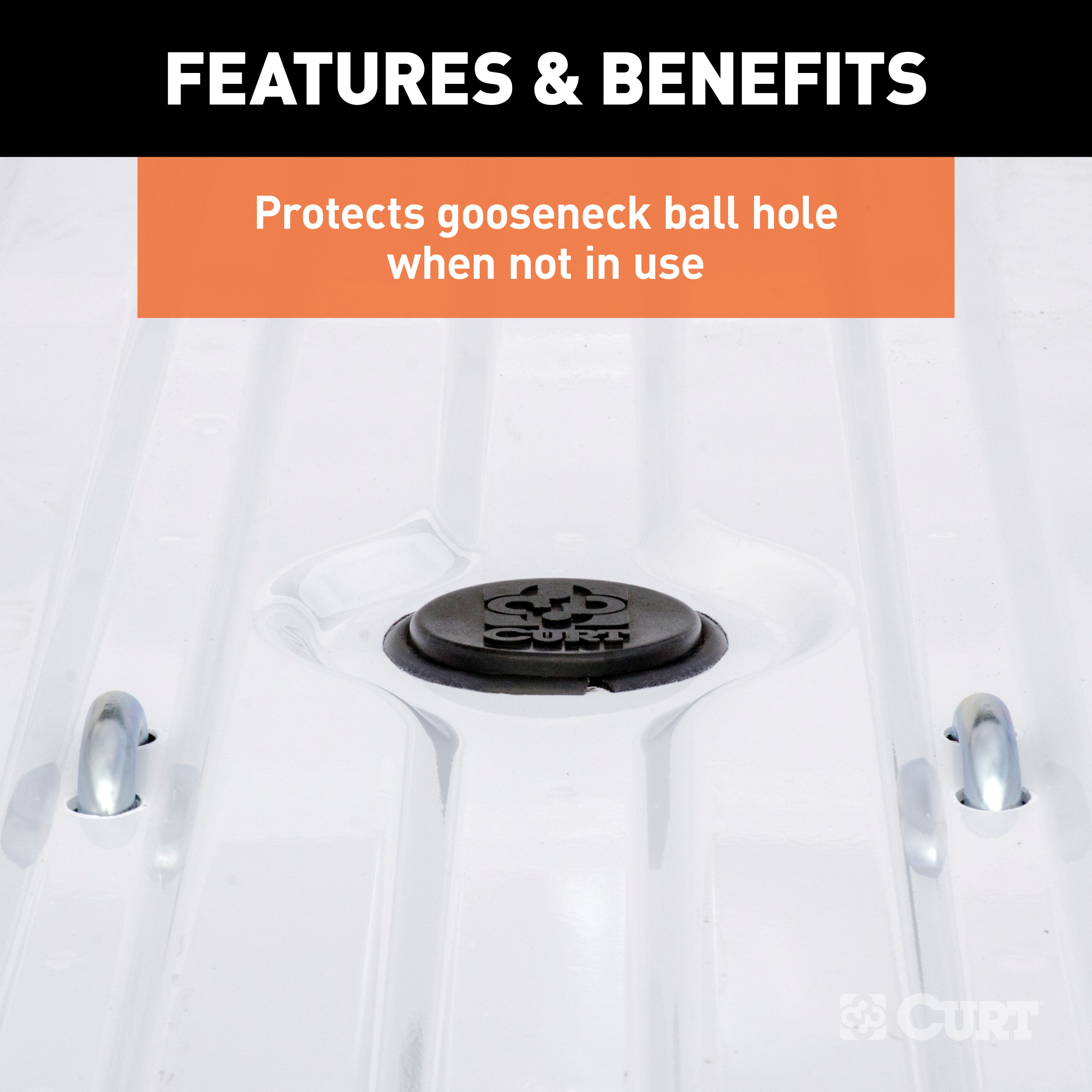 CURT 66155 Replacement Black Rubber Gooseneck Hitch Cover thumbnail 2