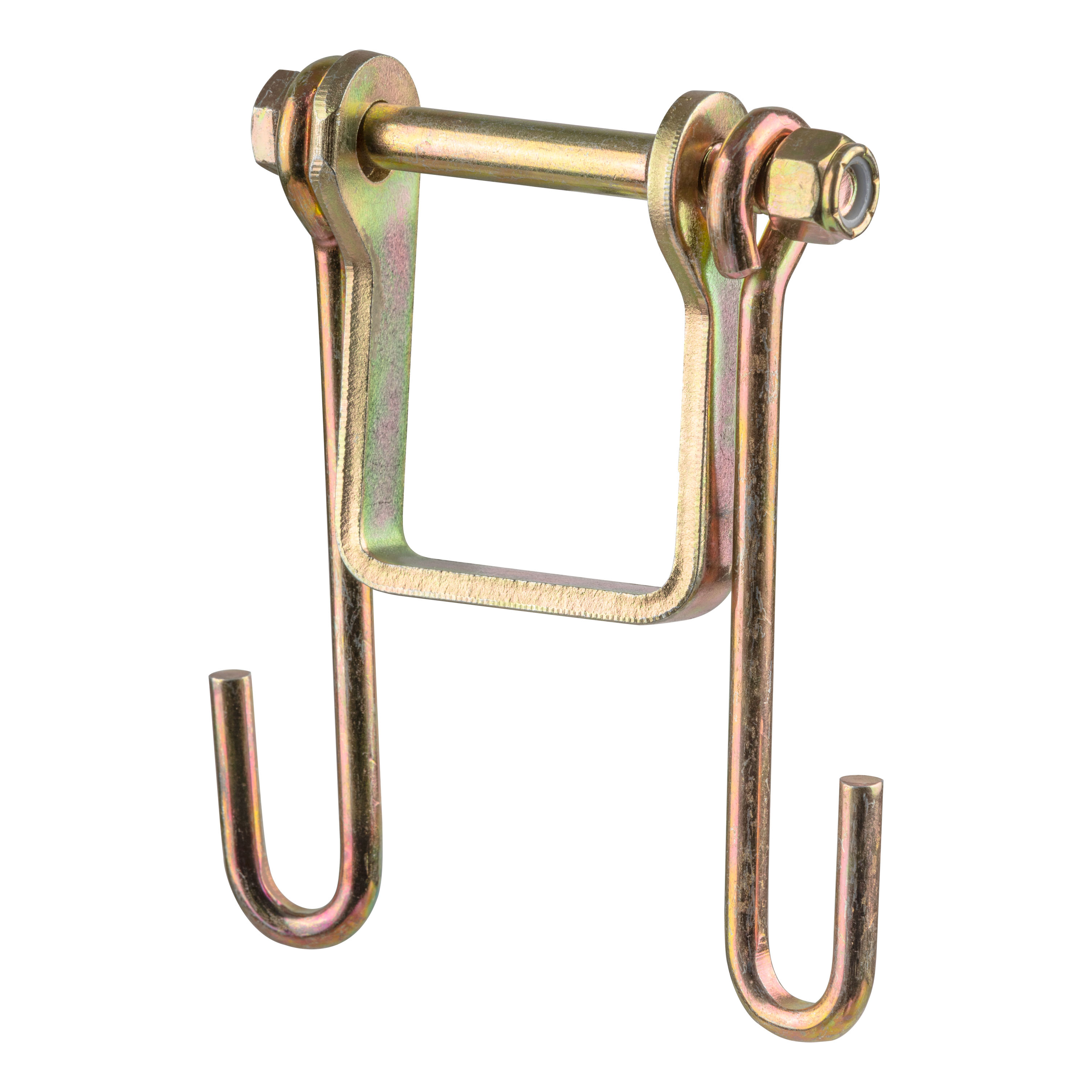 CURT 45806 Trailer Safety Chain Holder Bracket for 2-inch Shank, Bolt-On Steel Hanger Hooks thumbnail 0