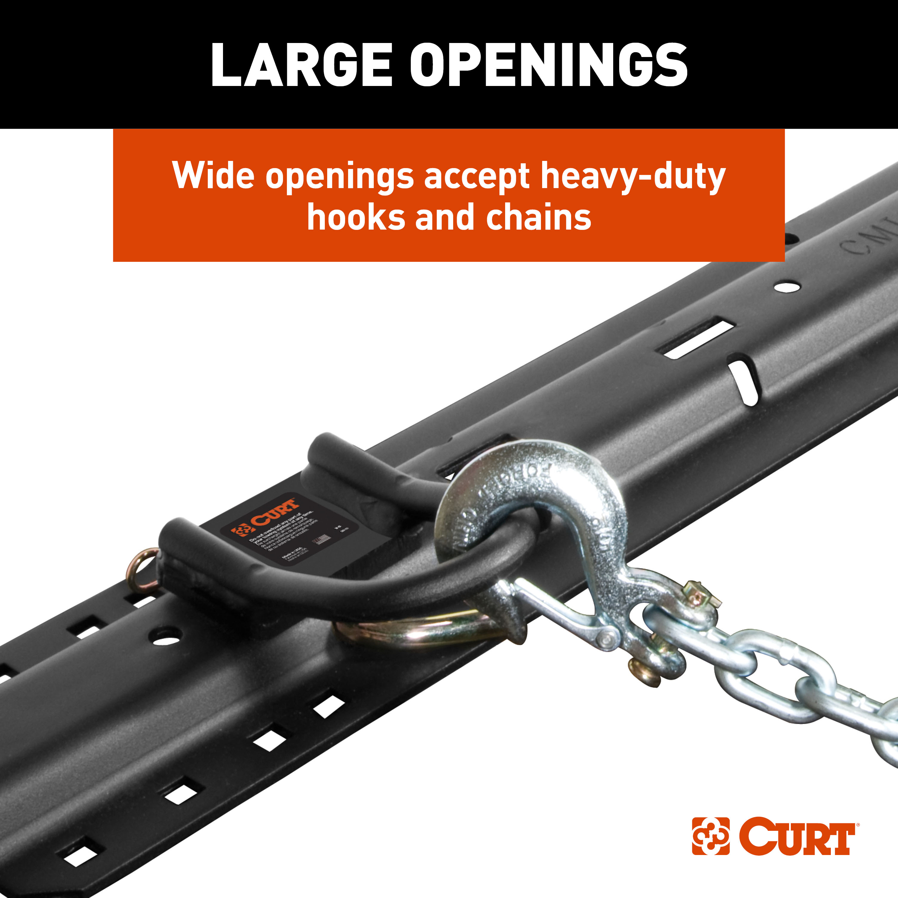 CURT 16612 CrossWing 5th Wheel Safety Chain Assembly with Rail Anchors thumbnail 5
