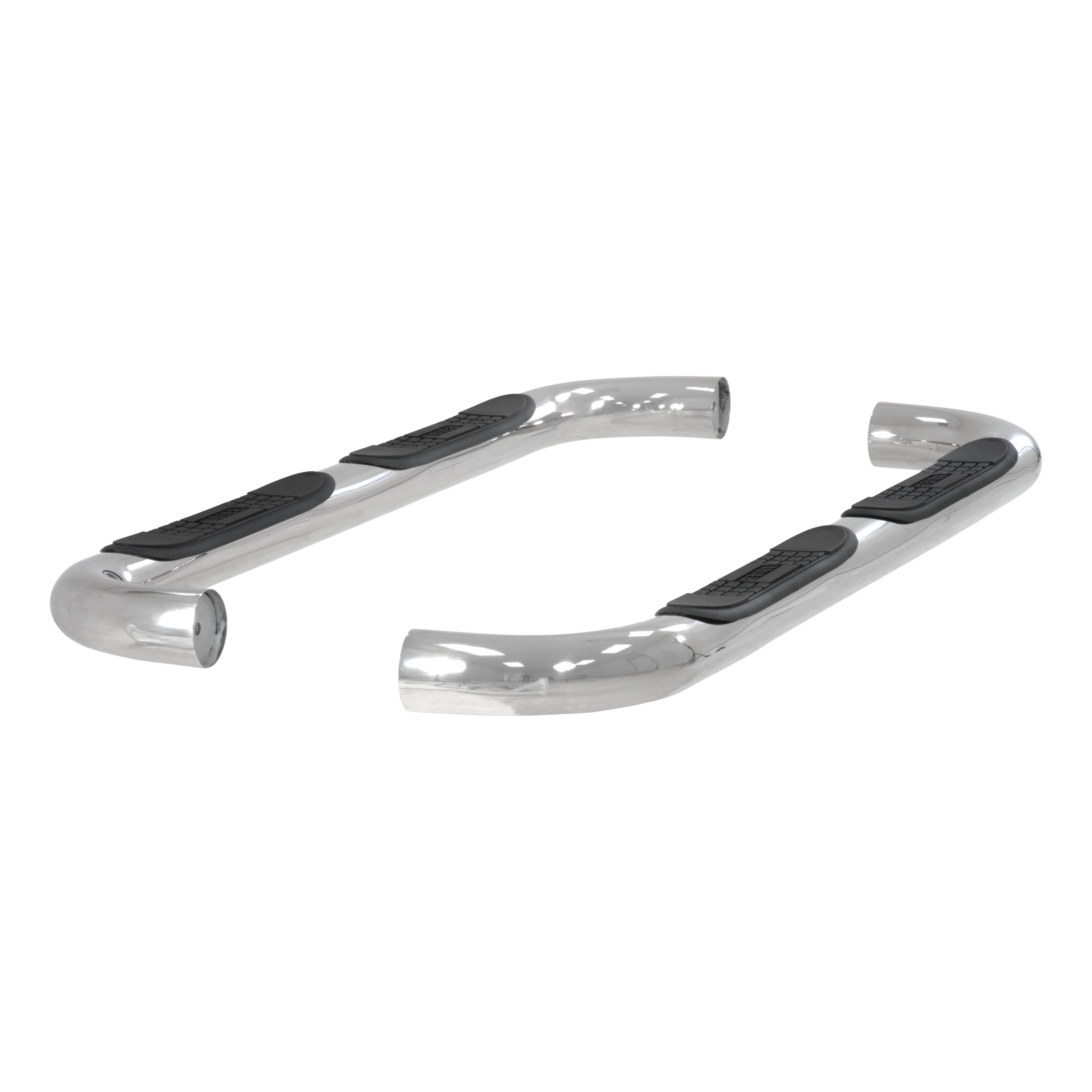 ARIES 203033-2 3-Inch Round Polished Stainless Steel Nerf Bars, No-Drill, Fits Select Mazda B-Series, Ford Ranger thumbnail 0