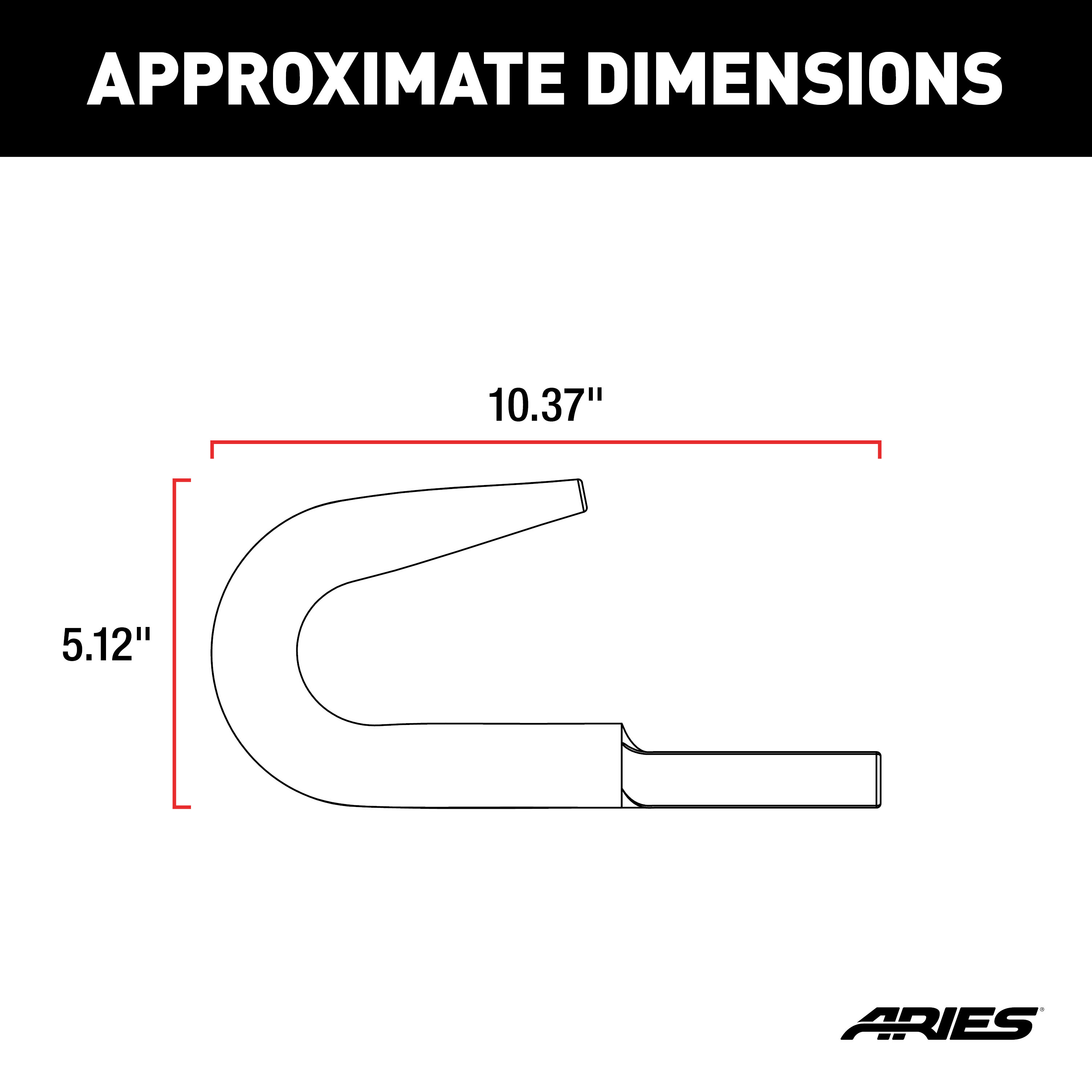 ARIES 15600TW Truck, Jeep Bolt-On Bumper Tow Hook, 9,000 lbs Work Load thumbnail 5