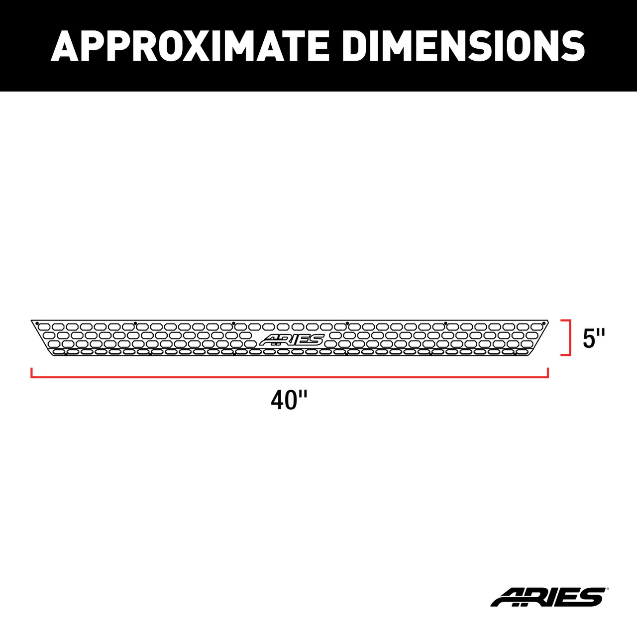 ARIES 2055153 Paintable 53-Inch Raw Aluminum AdvantEDGE Running Board Step Pad thumbnail 6