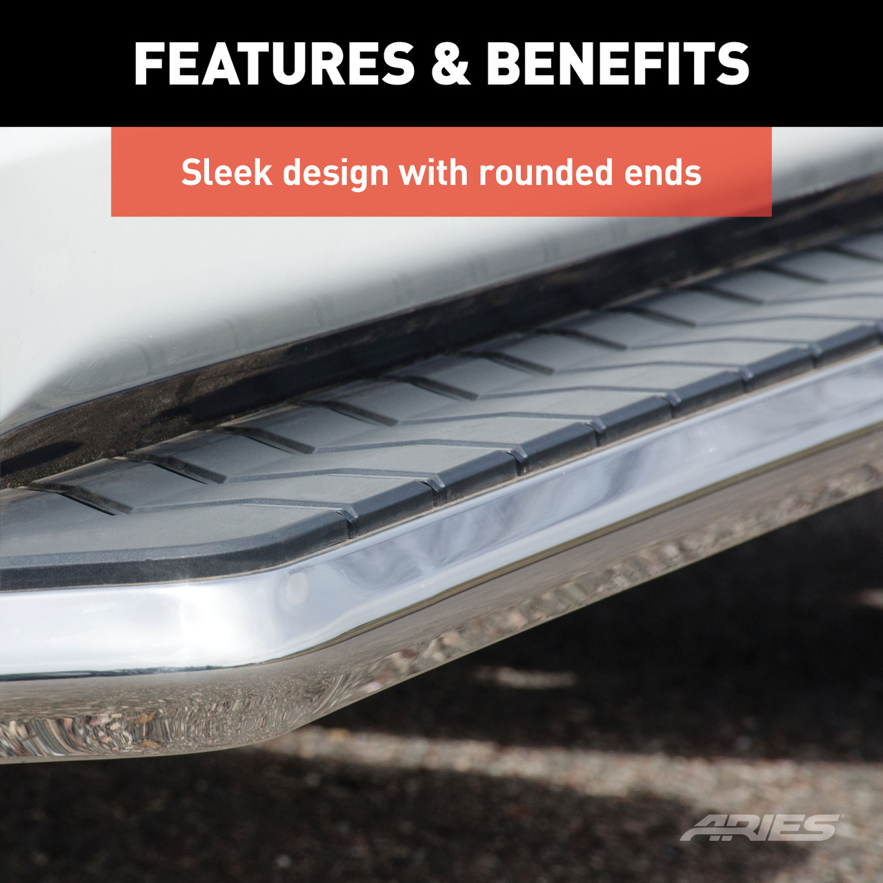 ARIES 2051023 AeroTread 5 x 67-Inch Polished Stainless SUV Running Boards, Select Jeep Renegade thumbnail 3