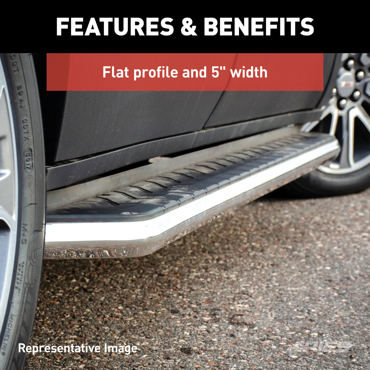 ARIES 2051041 AeroTread 5 x 73-Inch Polished Stainless SUV Running Boards, Select Chevrolet Blazer thumbnail 4
