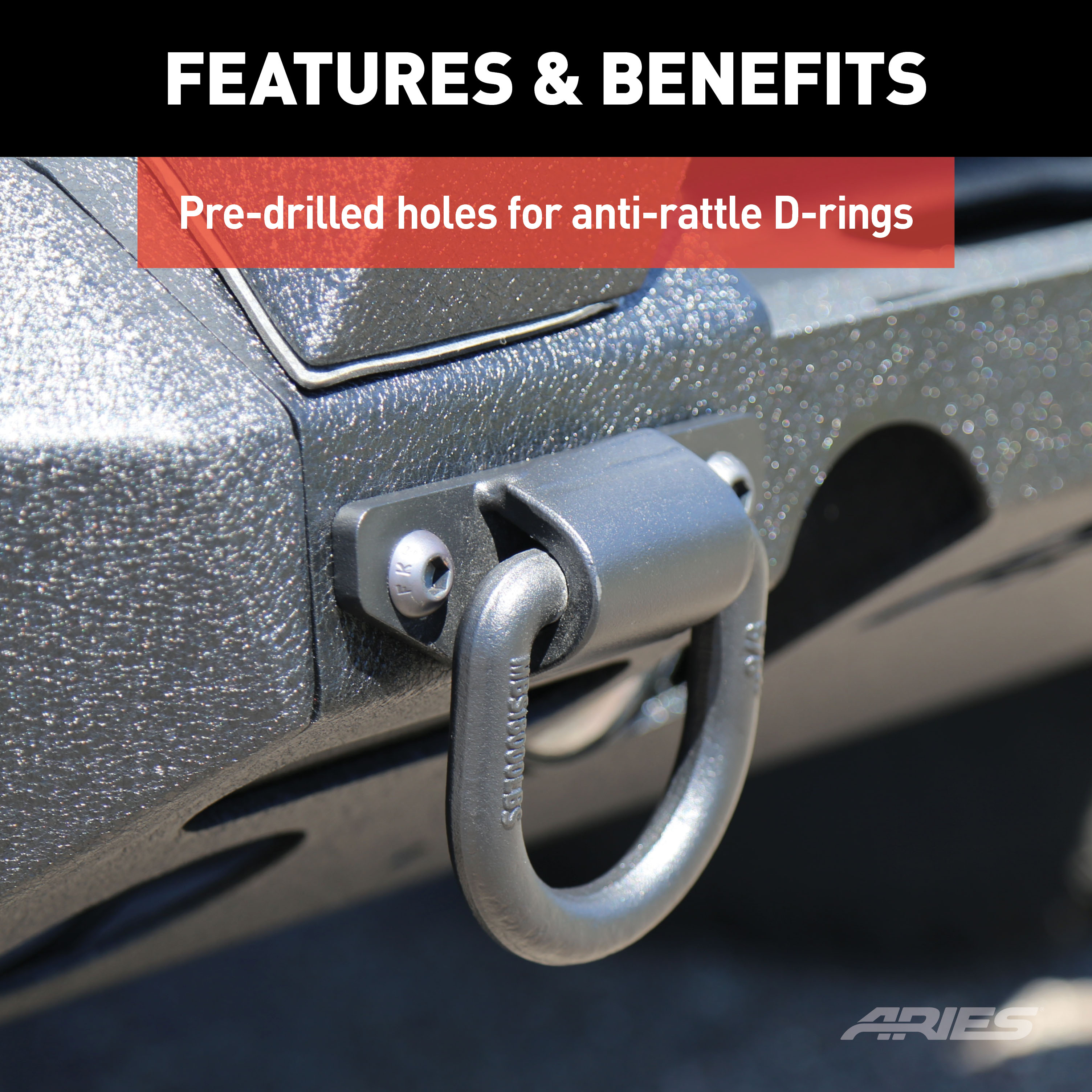 ARIES 2082043 TrailChaser Black Steel Front Bumper with LED Lights and Winch Mount, Select Jeep Wrangler JK thumbnail 6