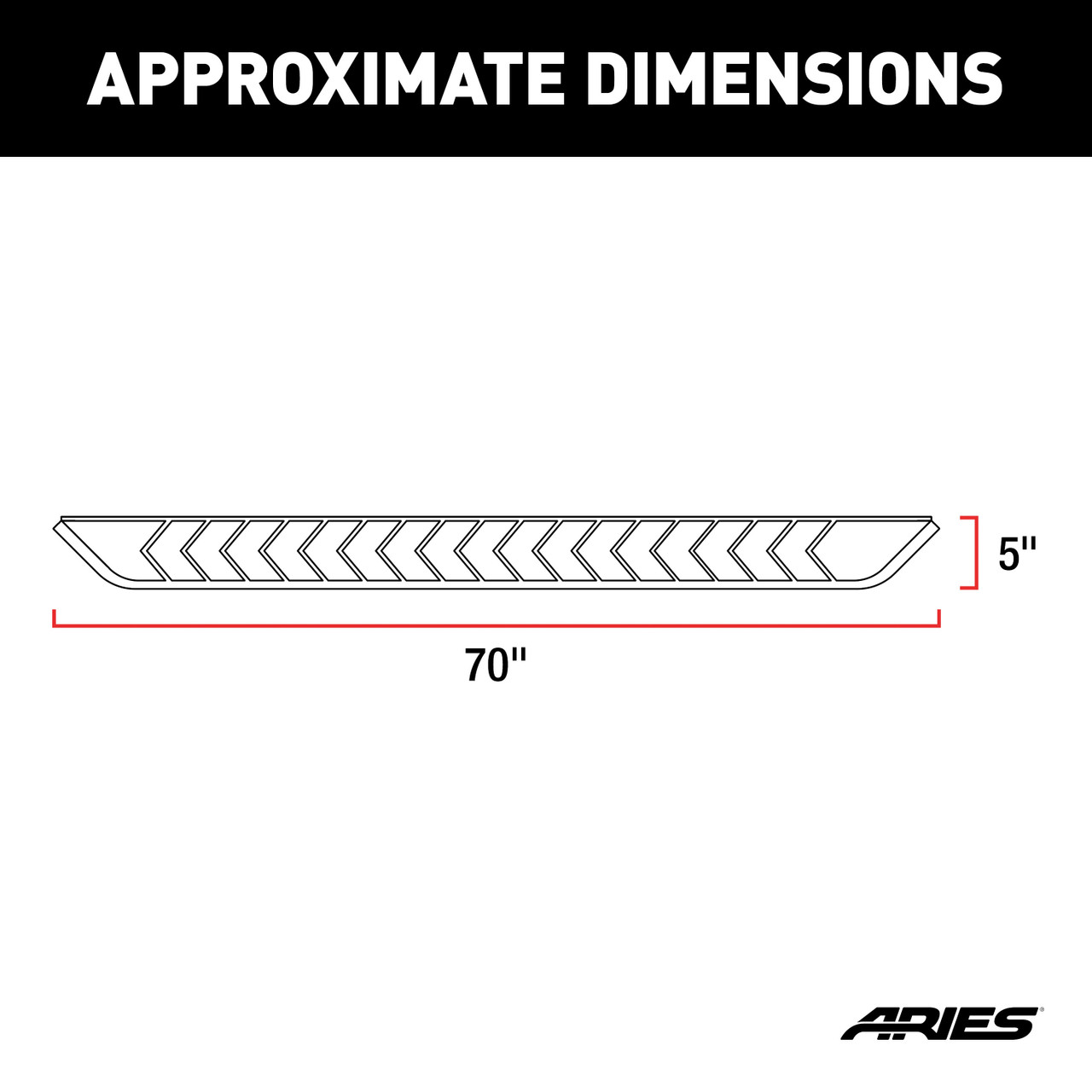 ARIES 2051021 AeroTread 5 x 70-Inch Polished Stainless SUV Running Boards, Select Ford Escape thumbnail 7