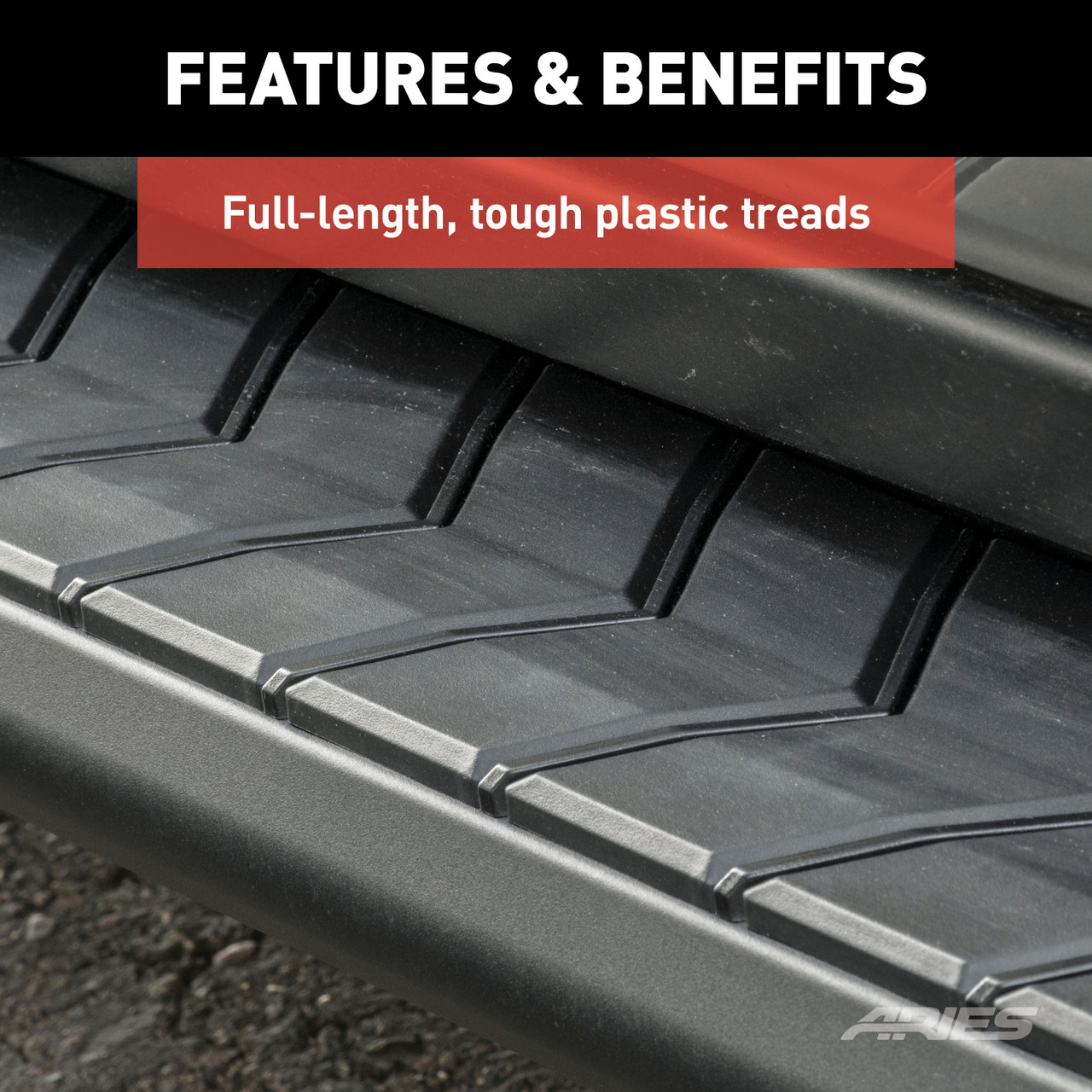 ARIES 2061003 AeroTread 5 x 76-Inch Black Stainless SUV Running Boards, Select Ford Explorer thumbnail 5