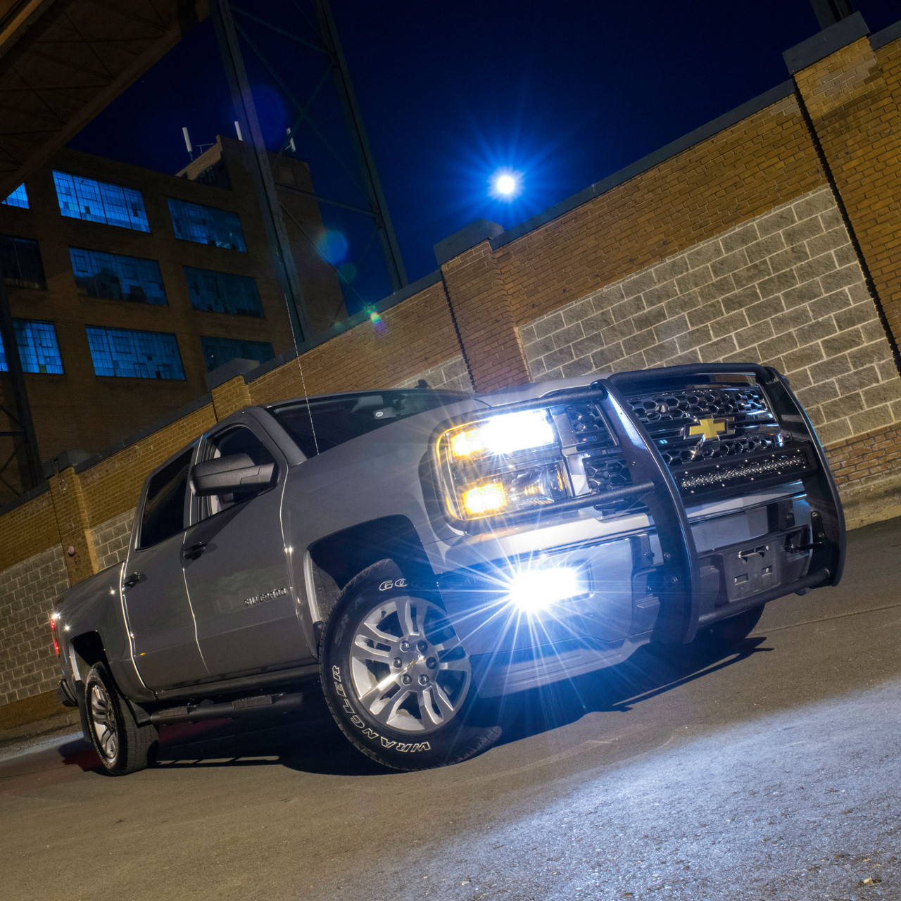 ARIES 2170030 Pro Series Black Steel Grille Guard with Light Bar, Select Chevrolet Silverado 1500 thumbnail 10