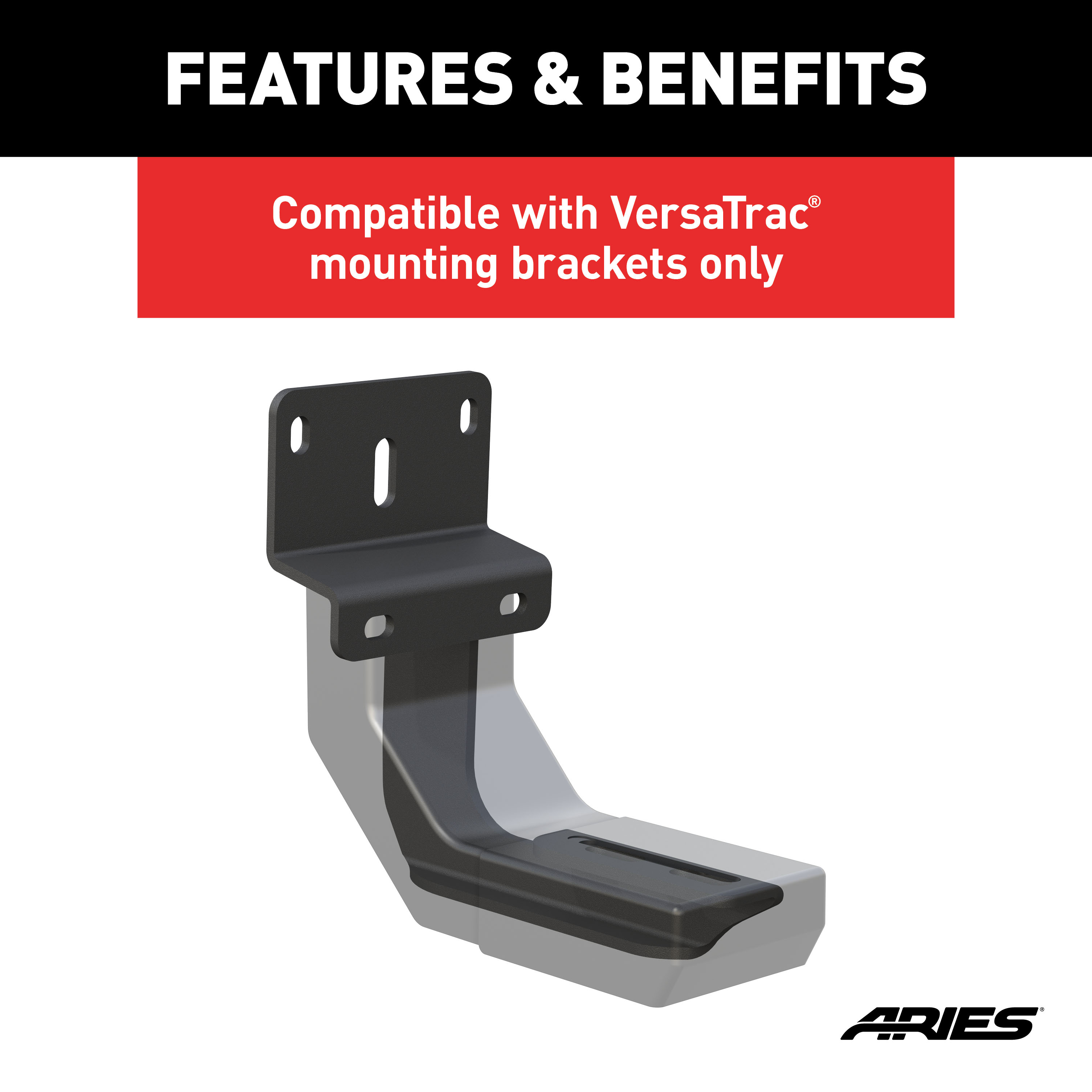 ARIES 2055140 VersaTrac Running Board Bracket Covers, 4-Pack thumbnail 3