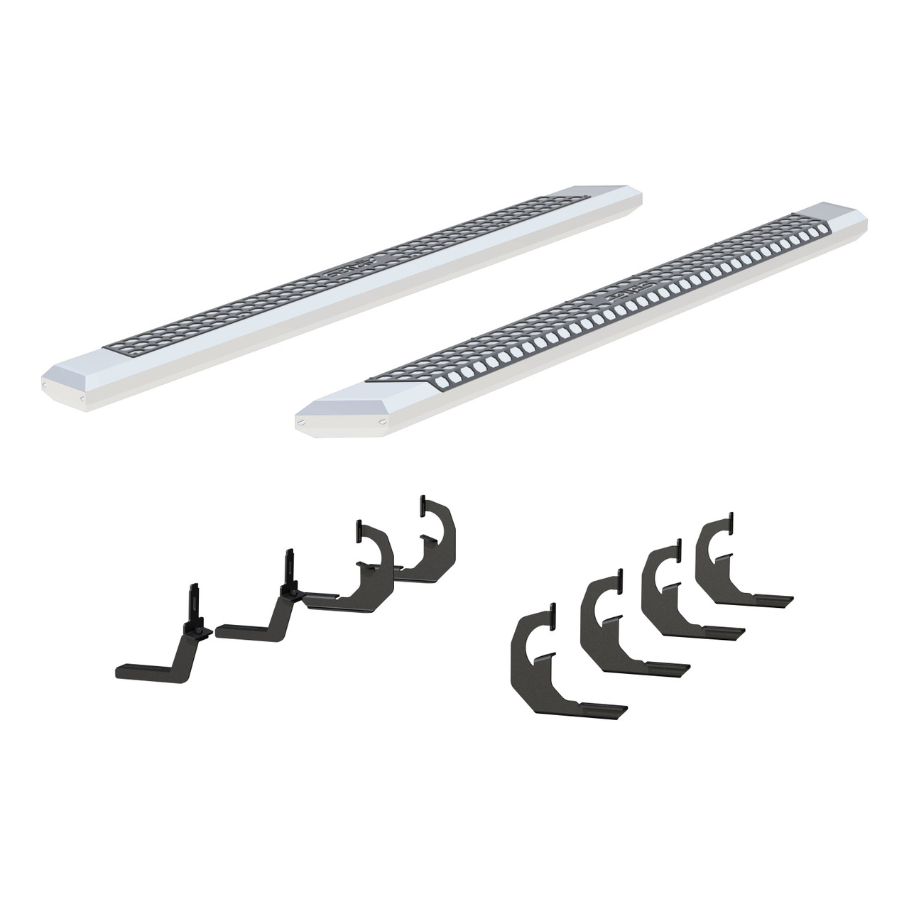 ARIES 2555046 AdvantEDGE Chrome Aluminum 91-Inch Truck Running Boards, Select Chevrolet Silverado, GMC Sierra 2500, 3500 HD thumbnail 0