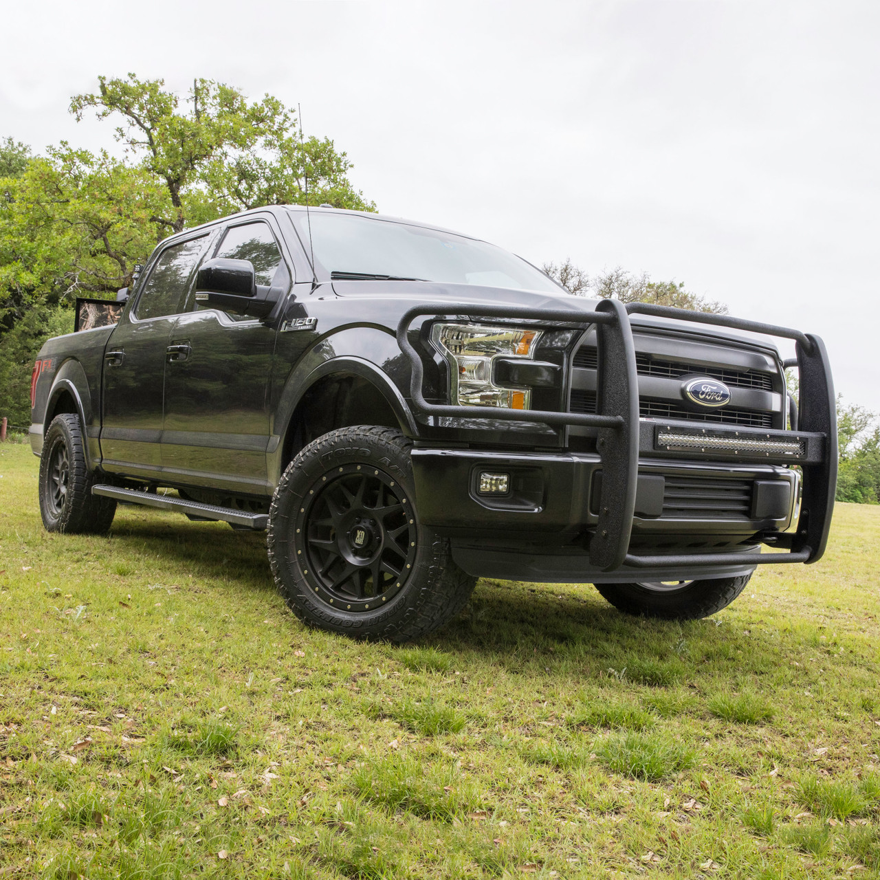ARIES 2170012 Pro Series Black Steel Grille Guard with Light Bar, Select Ford F-150 thumbnail 10