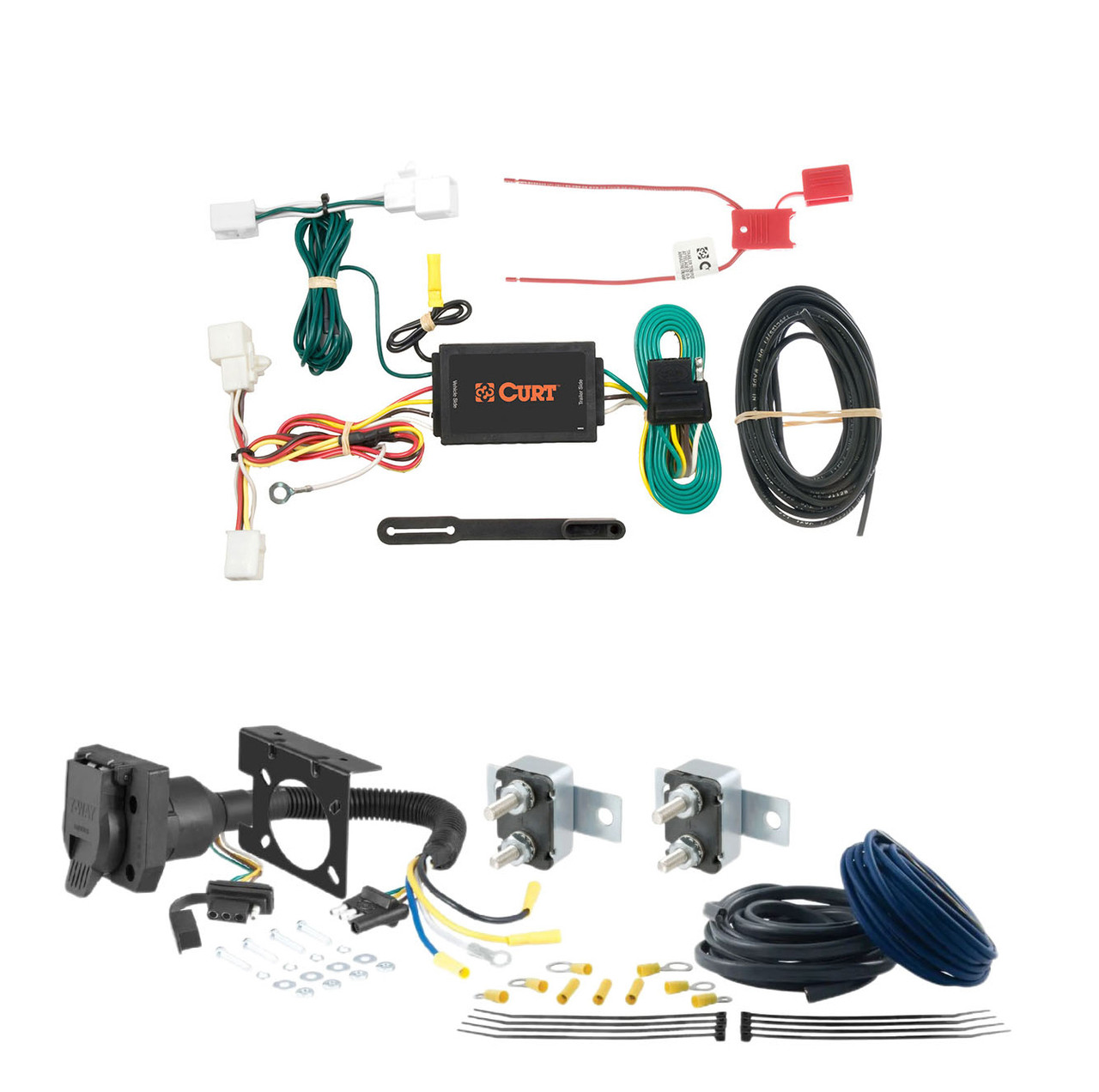 07 - 11 Ford Focus Sedan, excluding ST and electric CURT Trailer Brake Controller 7-Way Upgrade Kit  7WK941 thumbnail 0