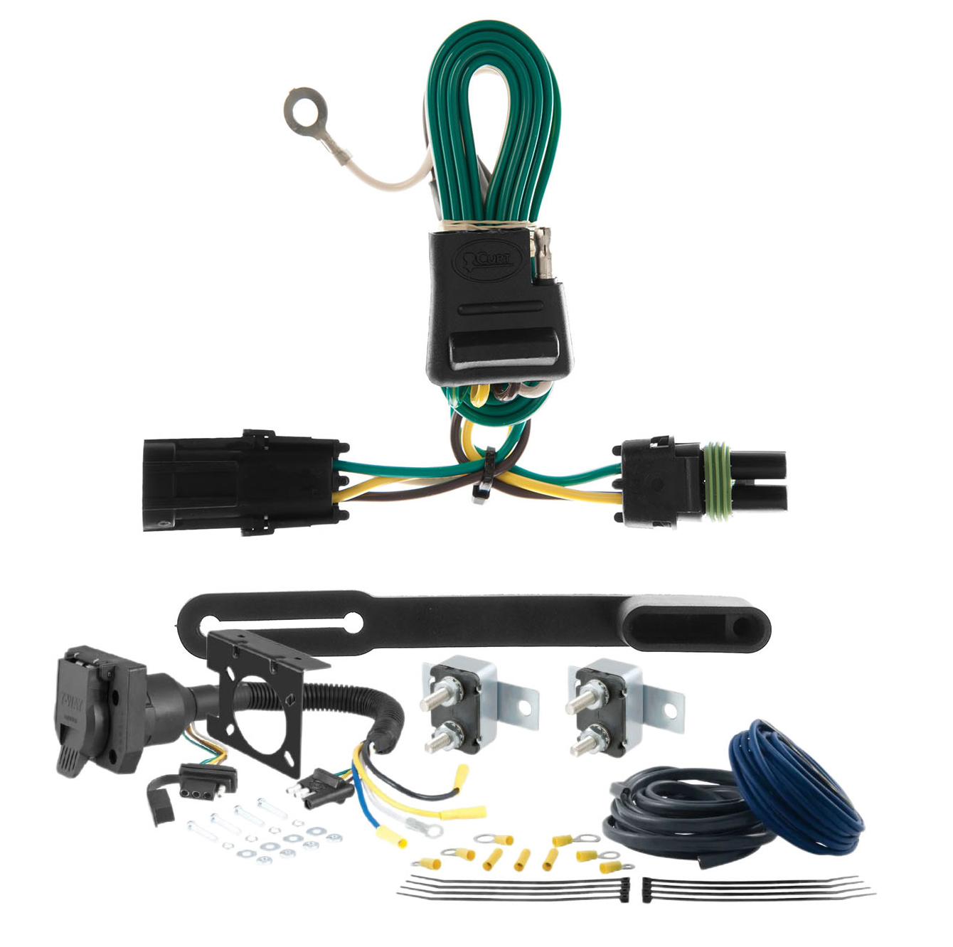 75 - 84 Chevrolet K30 Excluding with 10" step bumper CURT Trailer Brake Controller 7-Way Upgrade Kit  7WK386 thumbnail 0