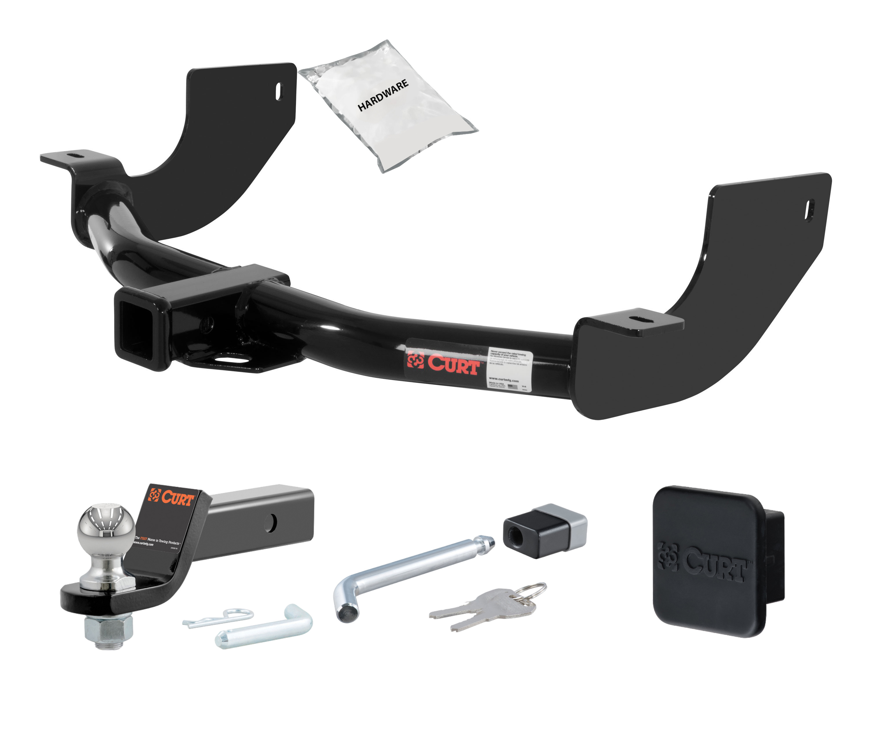 05 - 09 Land Rover LR3 2in. CURT Trailer Hitch + Ball Mount + Cover + Lock Kit HWA1652 thumbnail 0