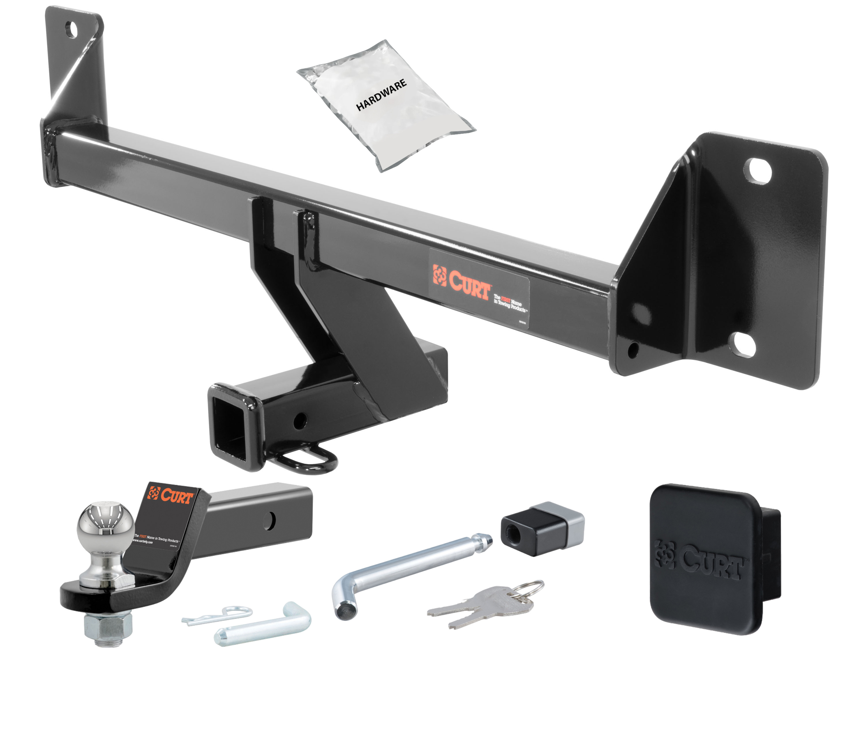 17 - 21 Mercedes-Benz GLC43 AMG 2in. CURT Trailer Hitch + Ball Mount + Cover + Lock Kit HWA1888 thumbnail 0