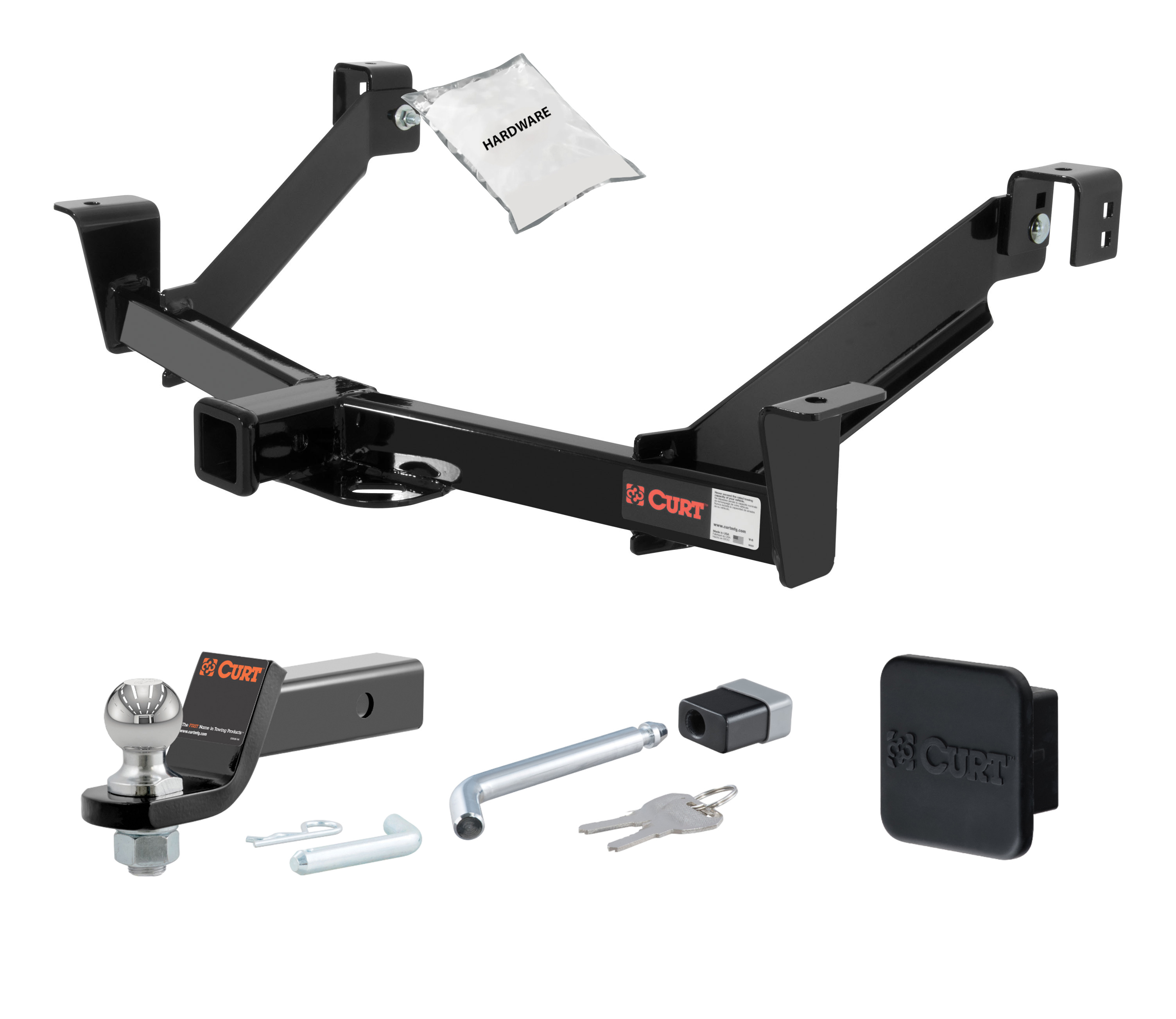 96 - 01 Mercury Mountaineer 2in. CURT Trailer Hitch + Ball Mount + Cover + Lock Kit HWA1946 thumbnail 0