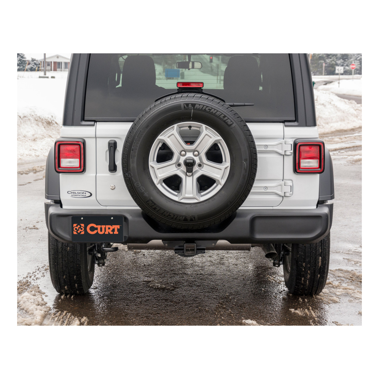 18 - 24 JEEP Wrangler JL, excluding diesel 2in. CURT Trailer Hitch + Ball Mount + Cover + Lock Kit HWA1574 thumbnail 7
