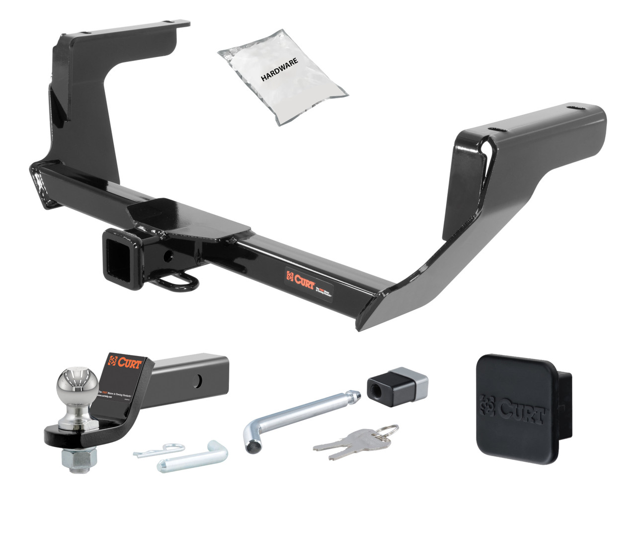 13 - 15 Suzuki SUZUKI 2in. CURT Trailer Hitch + Ball Mount + Cover + Lock Kit HWA2326 thumbnail 0