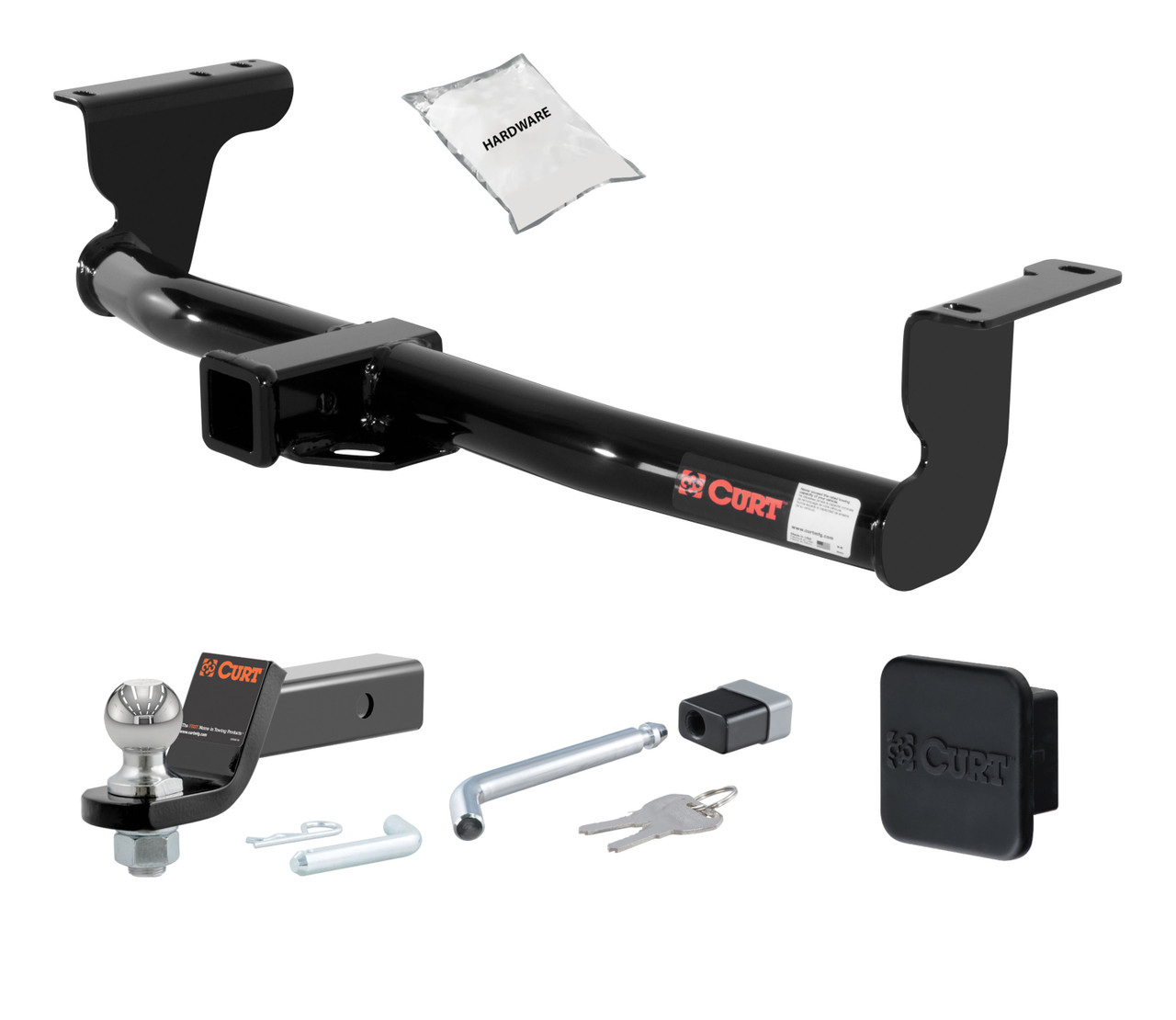 11 - 14 Nissan Murano Crosscabriolet 2in. CURT Trailer Hitch + Ball Mount + Cover + Lock Kit HWA2036 thumbnail 0