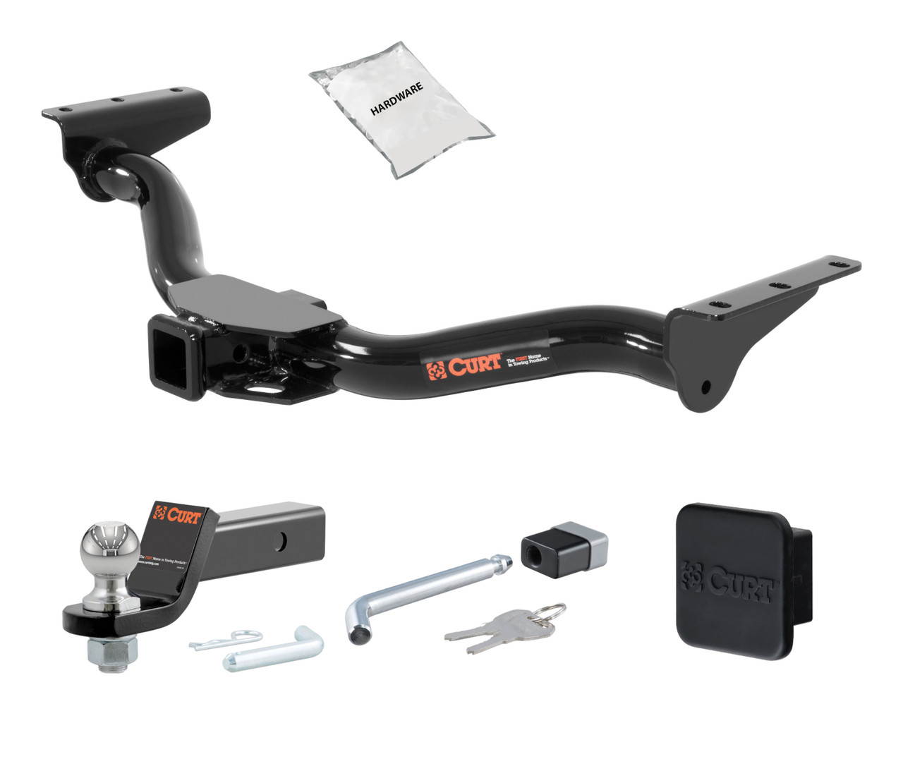 00 - 04 Oldmobile OLDSMOBILE 2in. CURT Trailer Hitch + Ball Mount + Cover + Lock Kit HWA2093 thumbnail 0